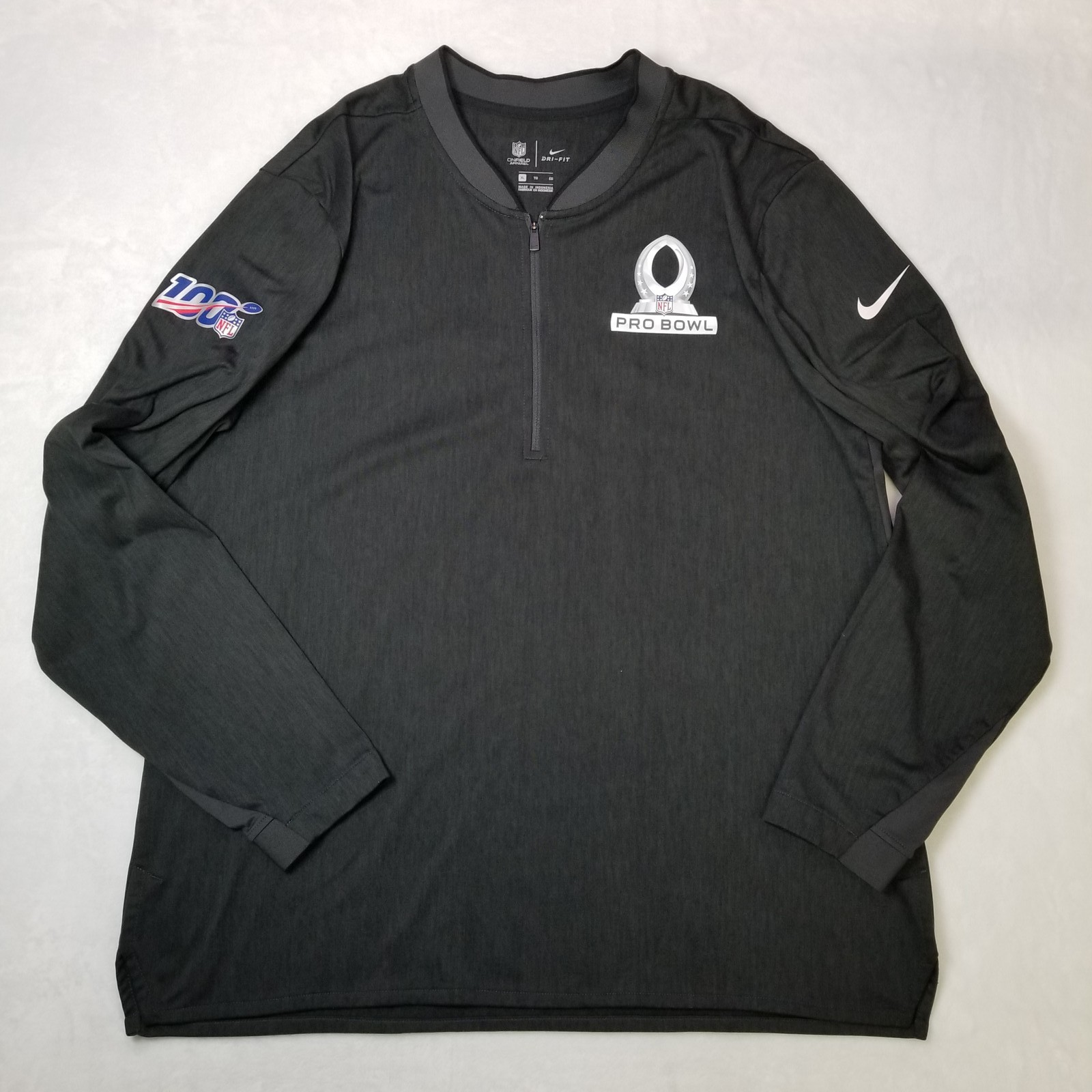 Nike Dri-FIT Pro Bowl Men’s Quarter-Zip Performance Jacket Size XL Black Gray