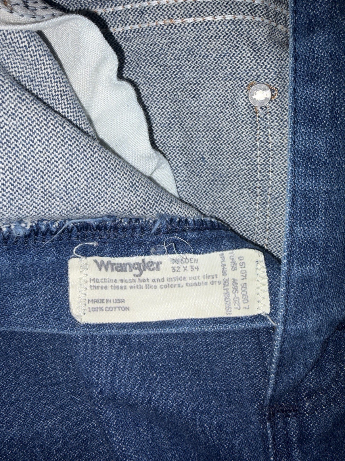 Wrangler Cowboy Cut Men’s Blue Medium Wash Denim Jeans Regular Fit Straight