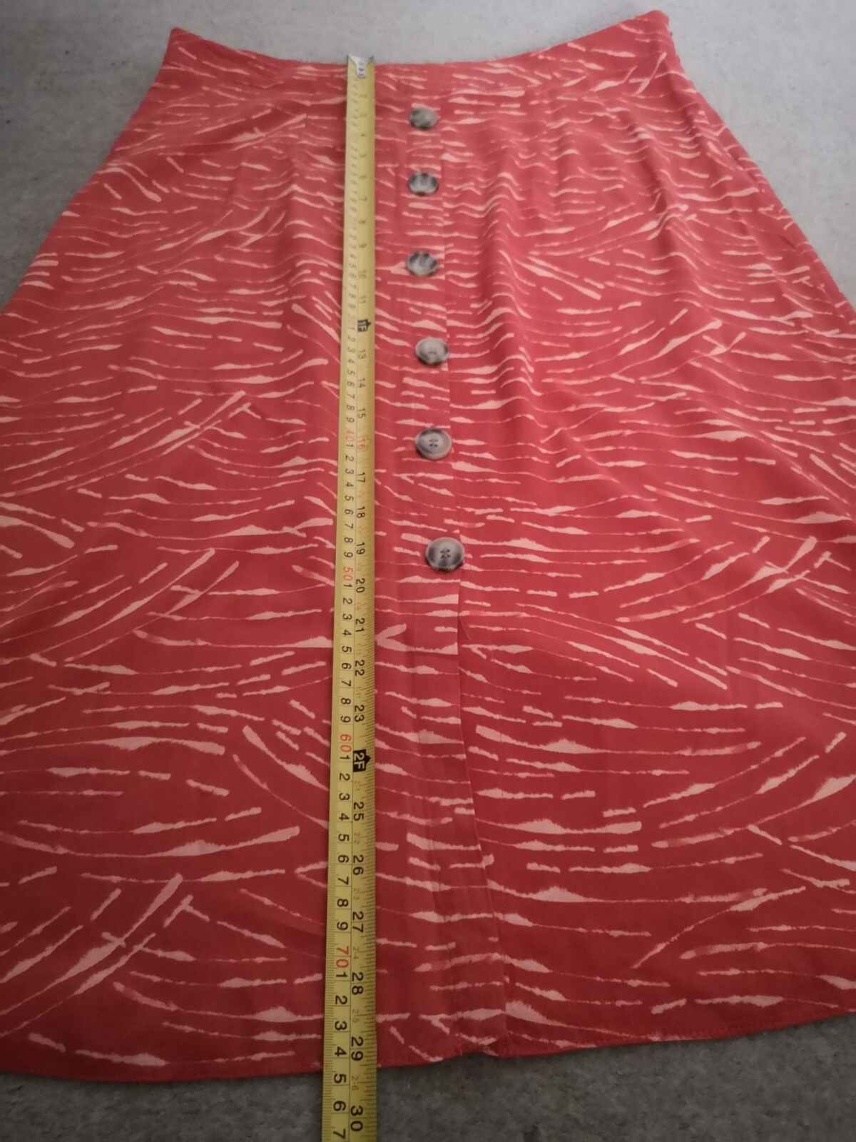 Skirt UK Size 16 Eur 42 Matalan Papaya 100%Viscose A-line Rusty Red
