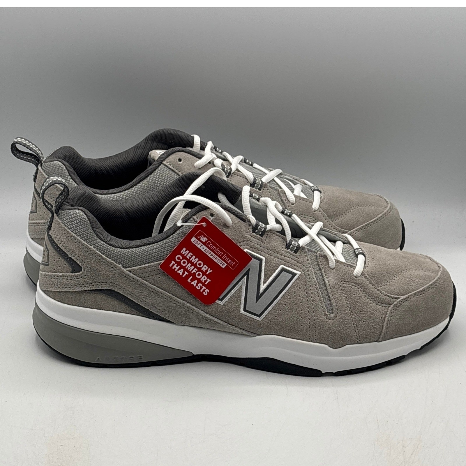 New Balance 608v5 Training Shoes Men Size 15 Grey Suede ABZORB Comfort MX608UG5