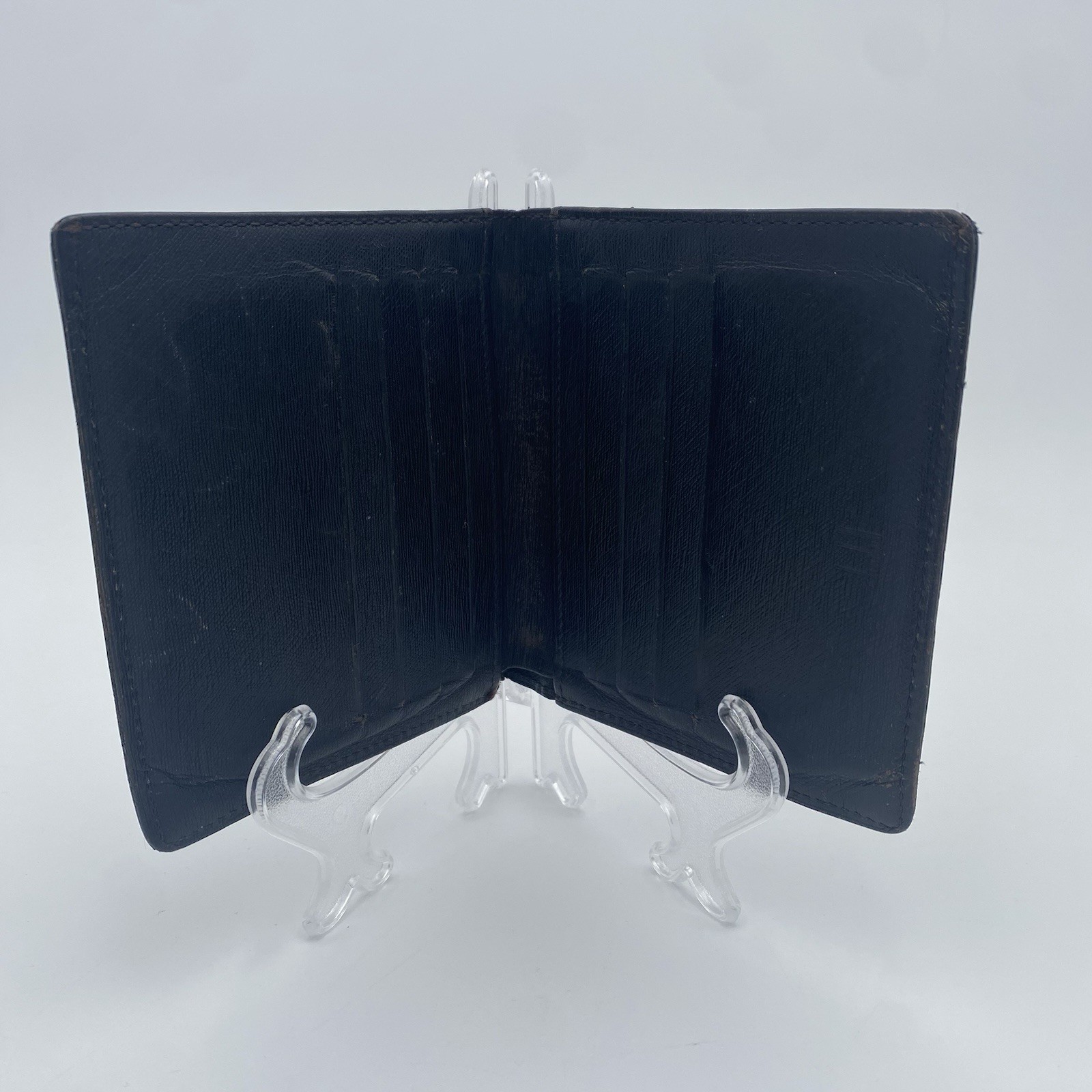 Vintage Dunhill Men’s BiFold Wallet 8 Card Holder Black Leather 2 Currency Slots