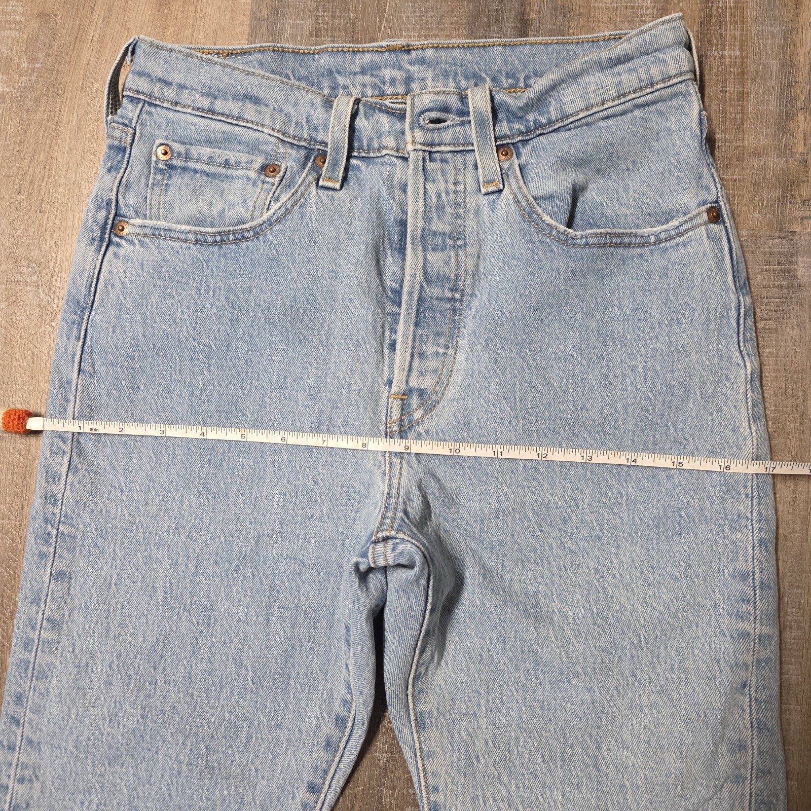 Levi’s Genuine 501 Skinny Filiforme 26″ × 28″ Light Wash Cut Off Jeans Cotton