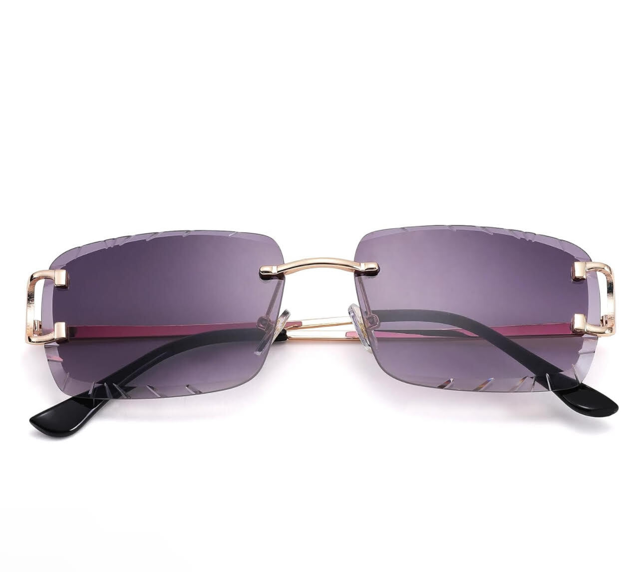 Sunglasses Framless Men Square Classic Retro Style Outdoor Hip Hop Migos Clear