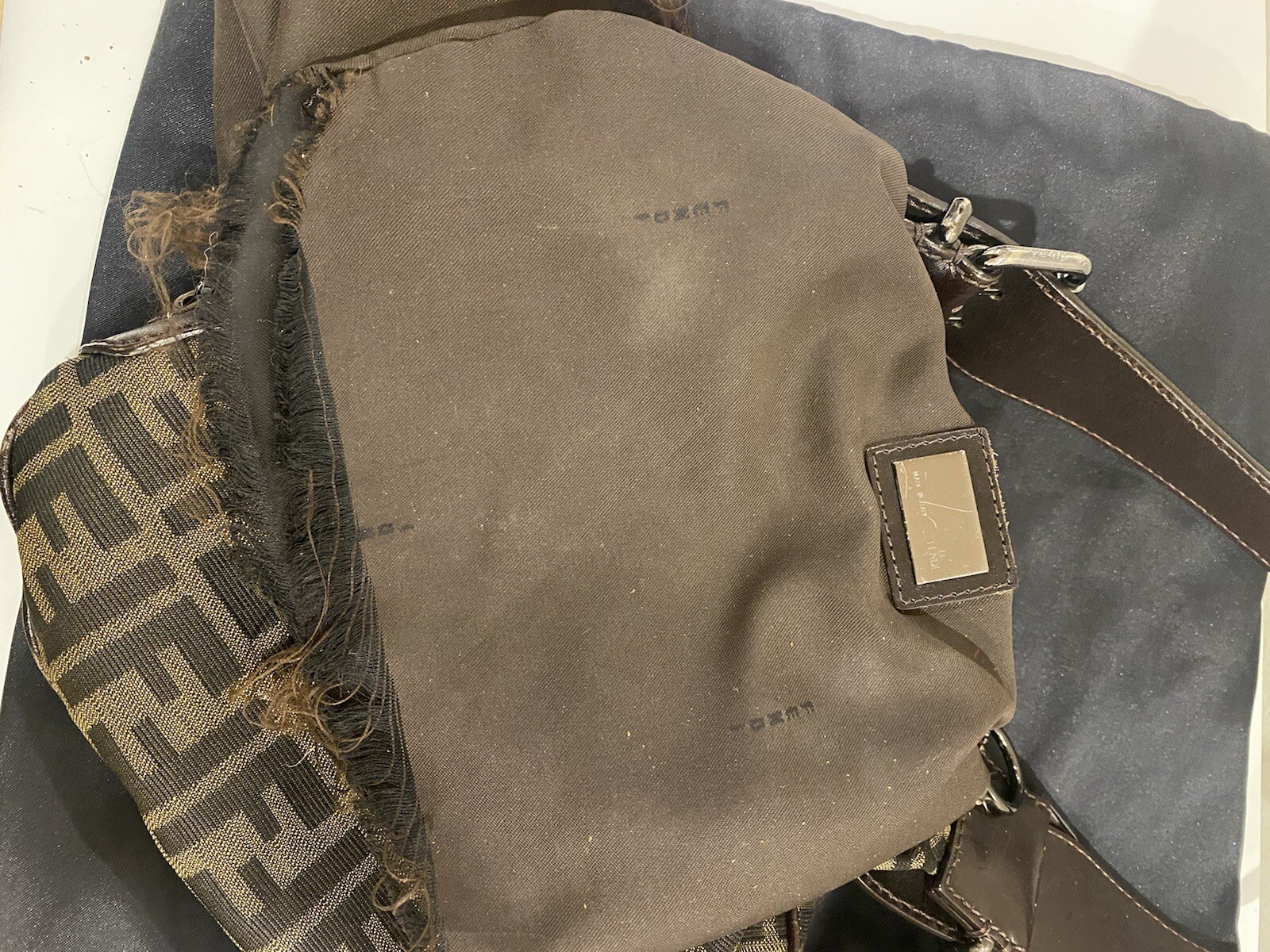 Fendi Zuccha Oyster Bag