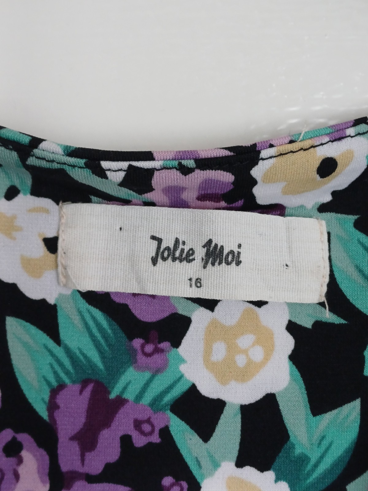 Jolie Moi Dress Womens UK 16 Purple Floral ‘Molly’ Jersey Maxi Stretch Summer