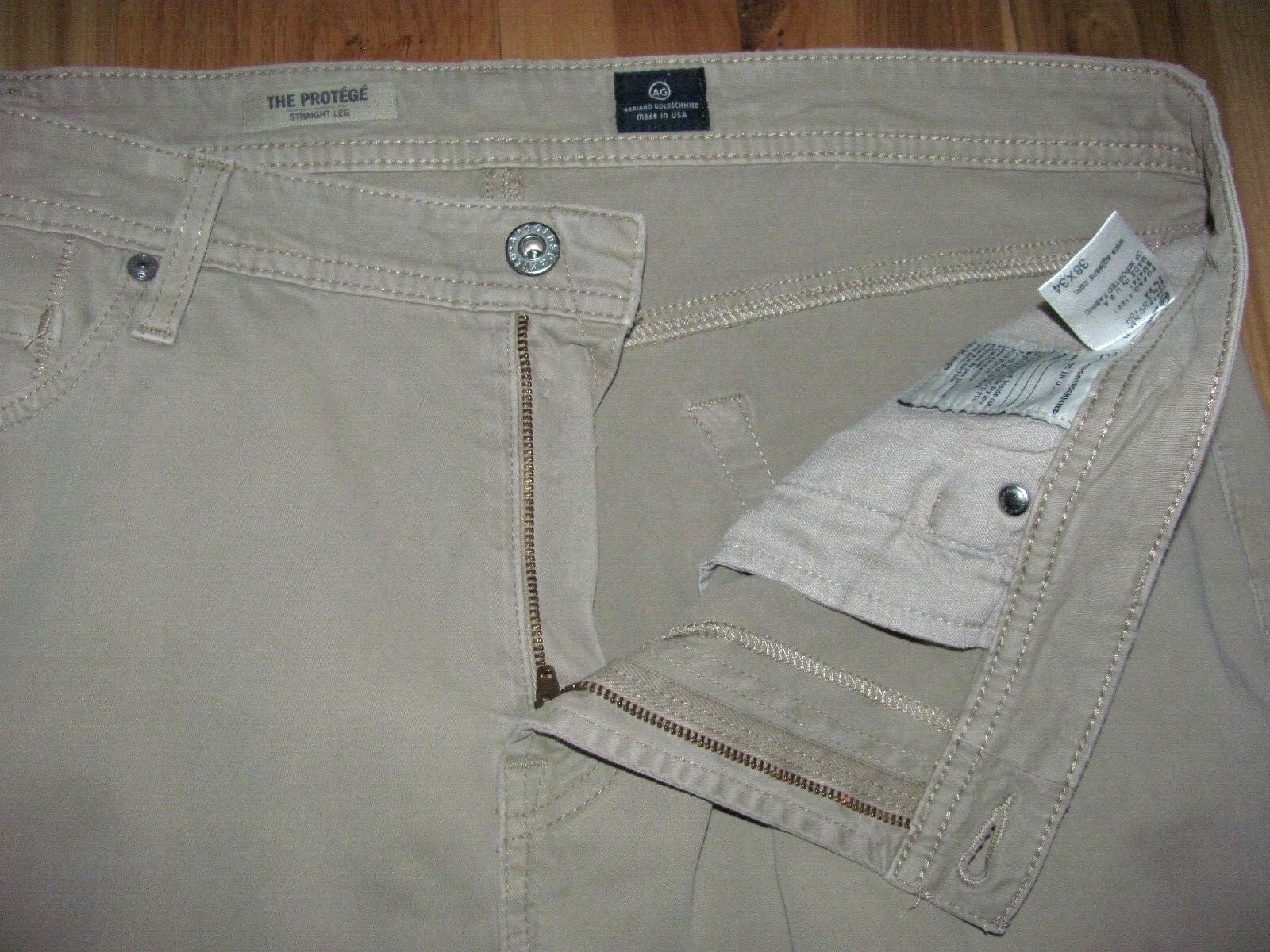 AG Adriano Goldschmied Protege Oatmeal Straight Leg Pant Men’s 38 x 34 (TD10-re)