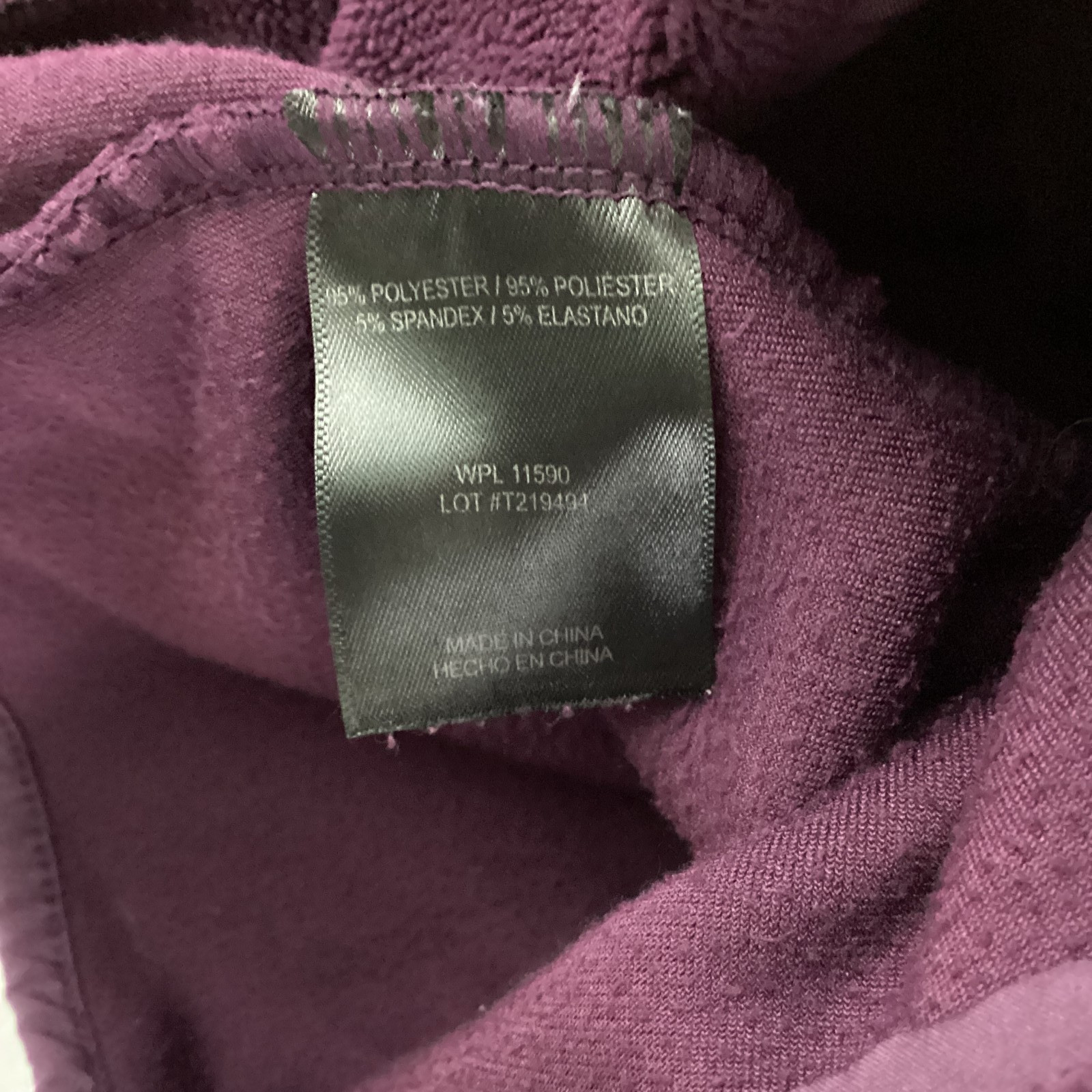 32 Degrees Heat Womens Small Plum Fleece Pullover 1/4 Snap Mock Neck Cozy