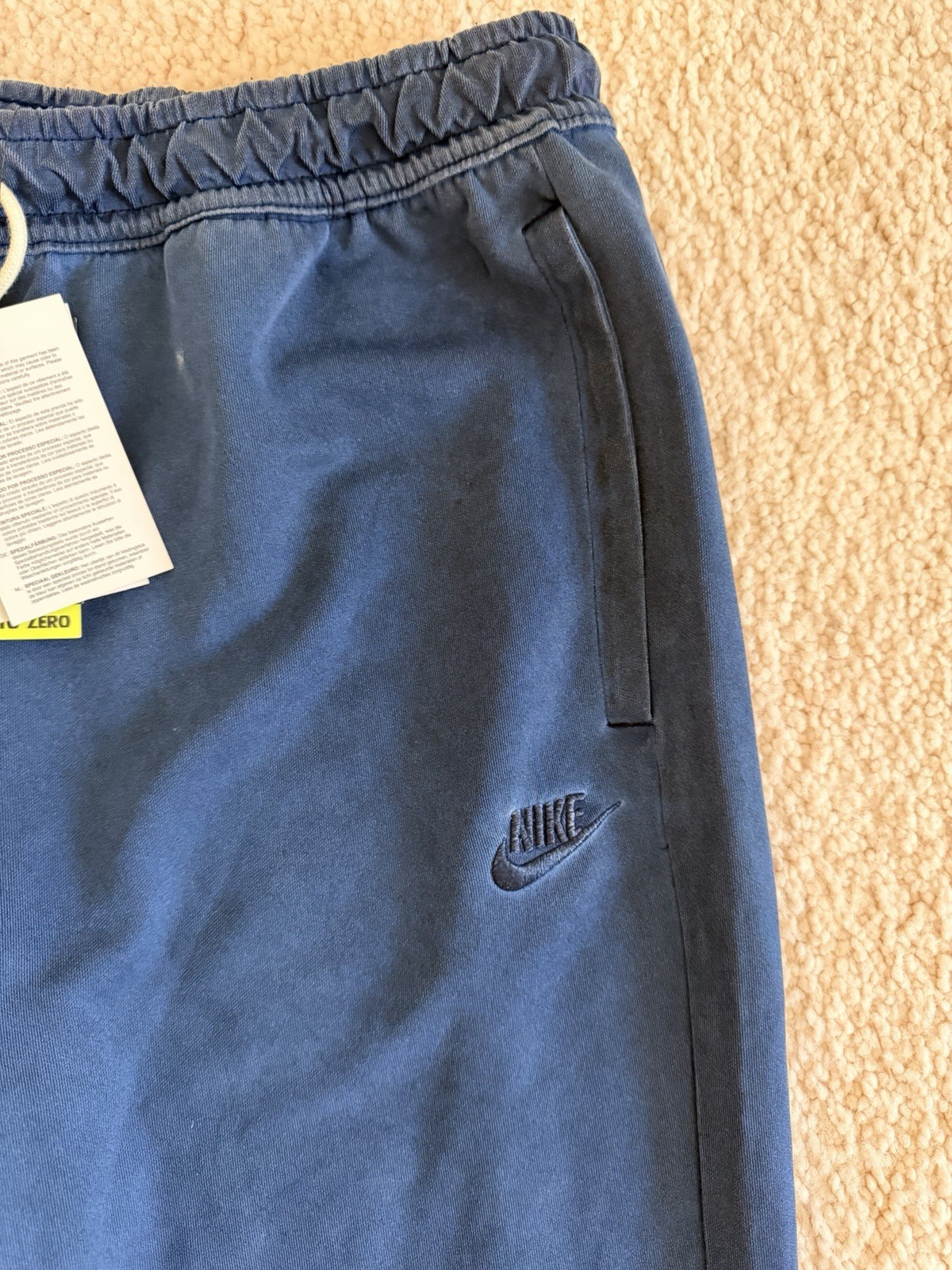 Nike Mens Sportswear Tech Straight Leg Open Hem NWT Pants Blue Sz L Sweatpants