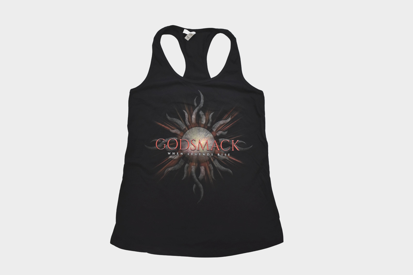 Godsmack When Legends Rise Sun Logo Womens Racerback Tank Top Shirt New Small