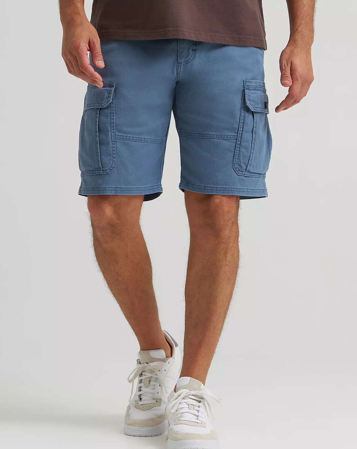 Mens Wrangler Cargo Shorts w Stretch Above Knee Relaxed Fit Blue Green Khaki Tan