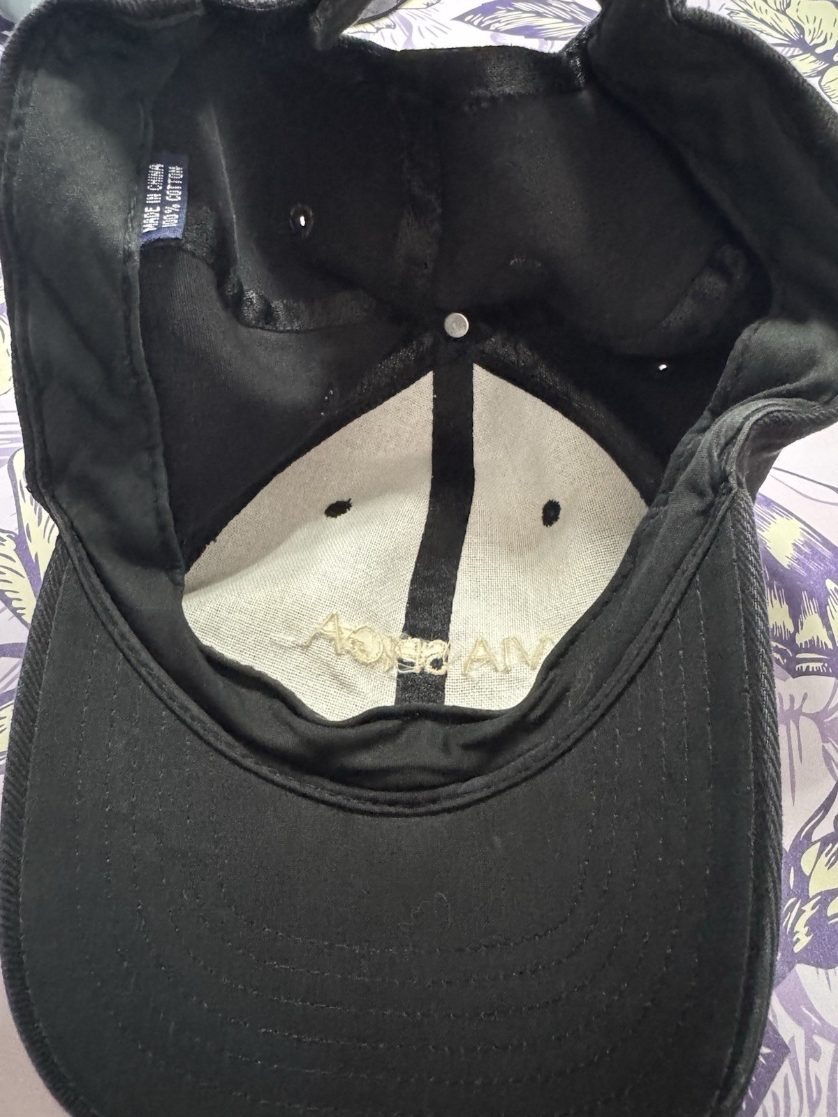 Via Spiga Black Solid Baseball Cap Men’s One Size Adjustable Casual Hat