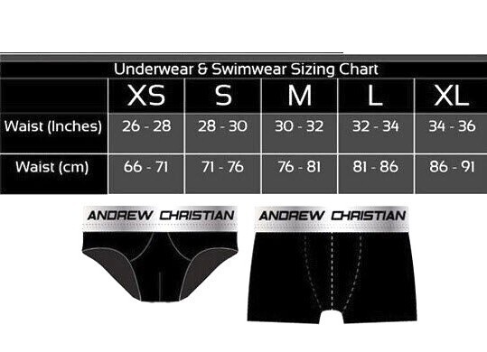 Andrew Christian Pride Chain Brief – 91863 – Multicolor: Small, Medium & Large