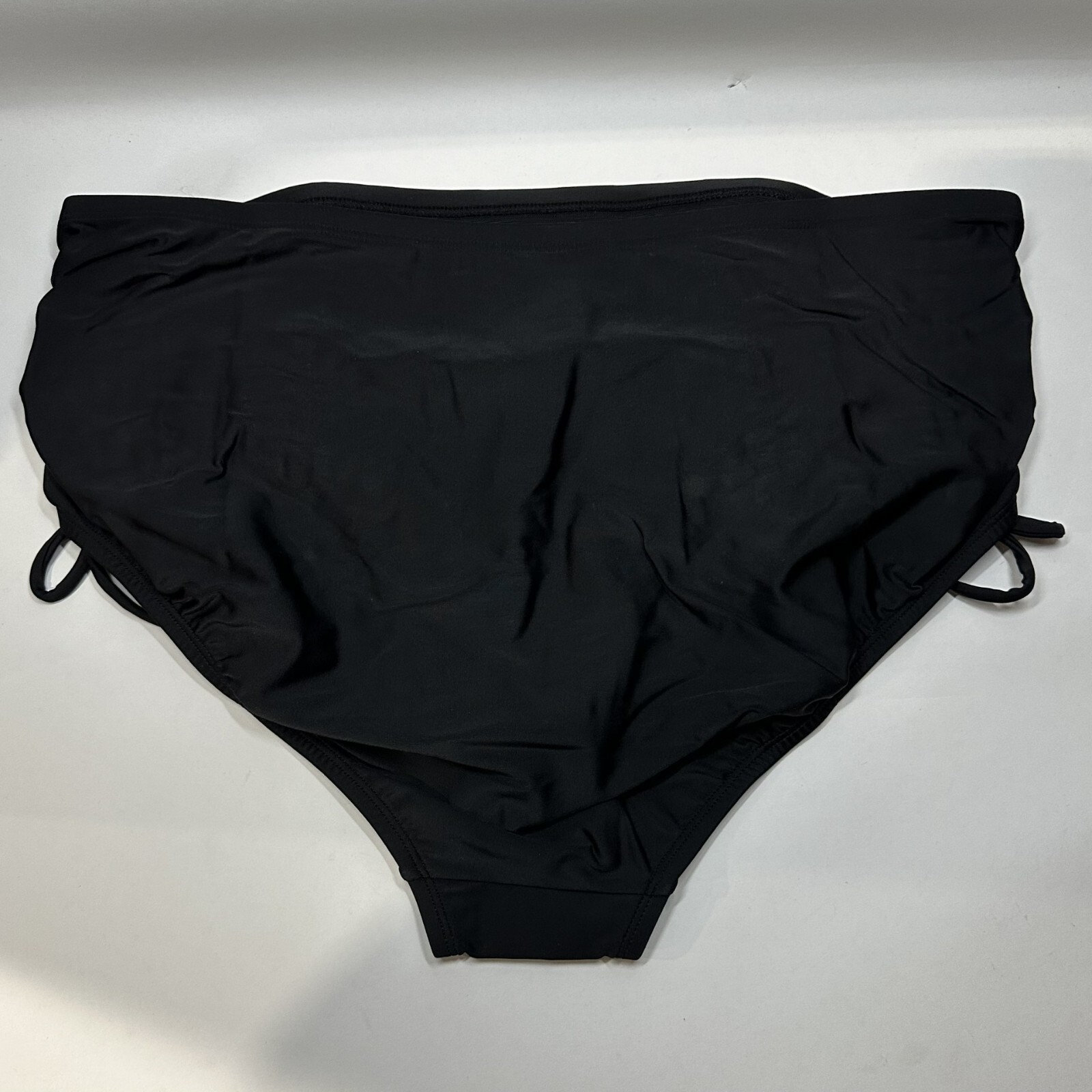 Women’s High Waist Side-Cinch Bikini Bottom – Kona Sol Black X