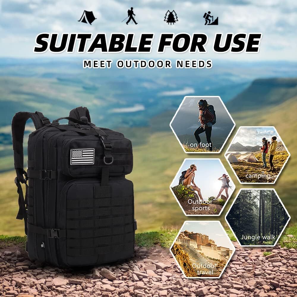 30L 45L Tactical Military Backpack Large Army Go Bug Out Bag 3 Day Assault Pack