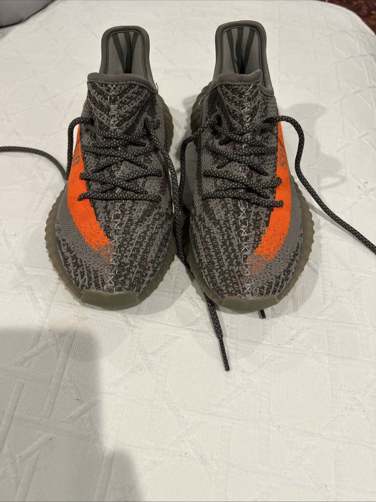 Adidas Yeezy Boost 350 V2 Beluga Gray Men’s Size 7 Gray Orange HQ7045 OG Box