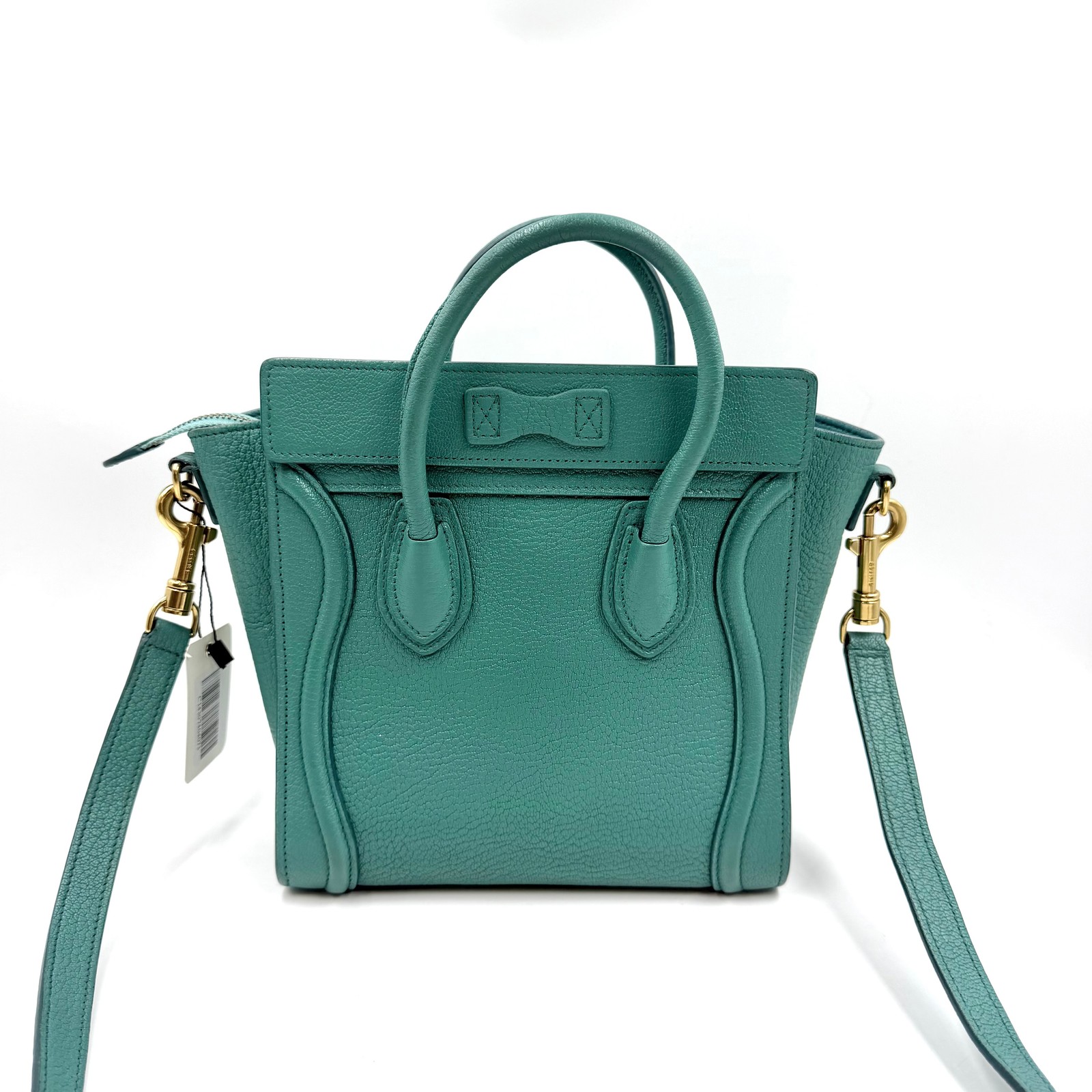 1821 Pre-owned Celine Nano Luggage pebbled leather handbag 26.03.03