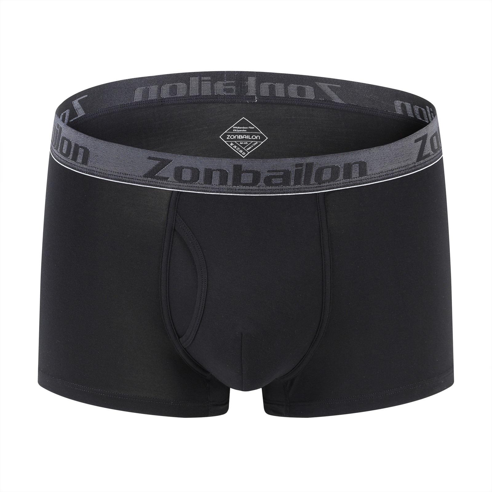 Mens Bamboo Tagless Trunks Short Boxer Brief Open Fly Big Pouch Briefs
