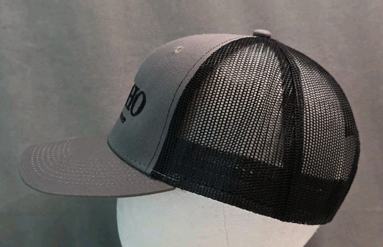 IDAHO Barley Grower hat gray black mesh back snapback embroidered trucker cap