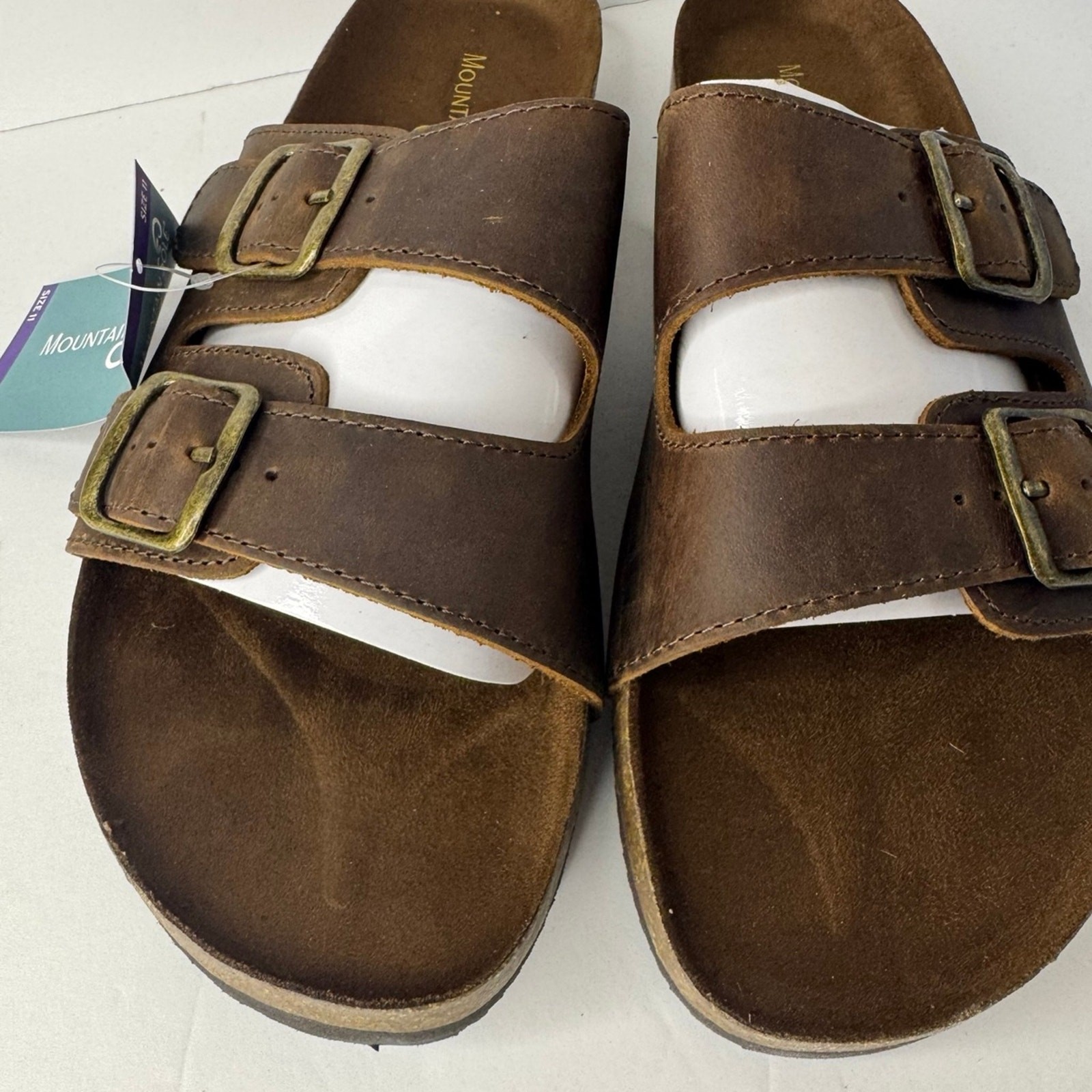 Mountain Sole Brown Leather Sandals Women’s Size 11 New In Box