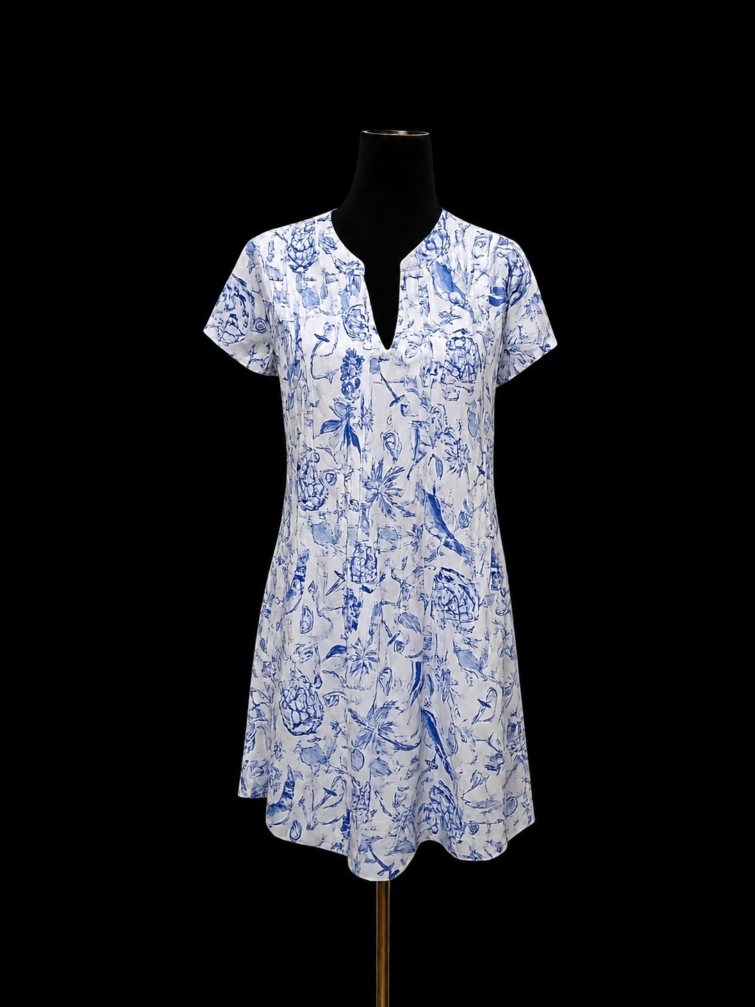 Lilly Pulitzer Natalie Tunic Dress Cover Up Medium Resort White Button Front