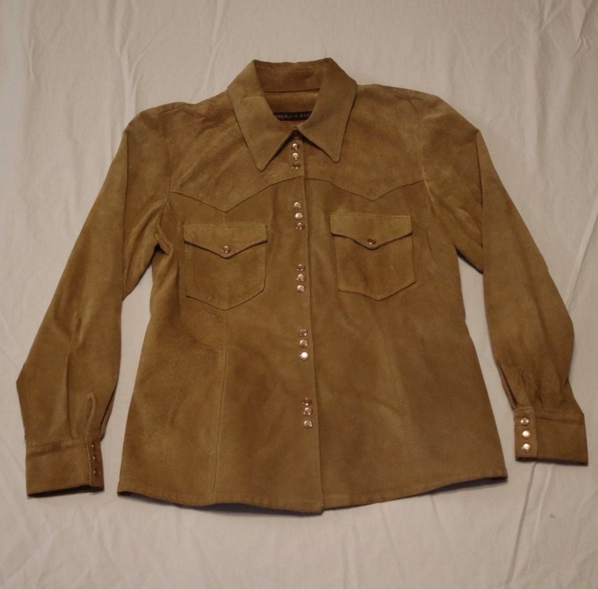 Double D Ranch Genuine Suede Leather Western Shirt Jacket