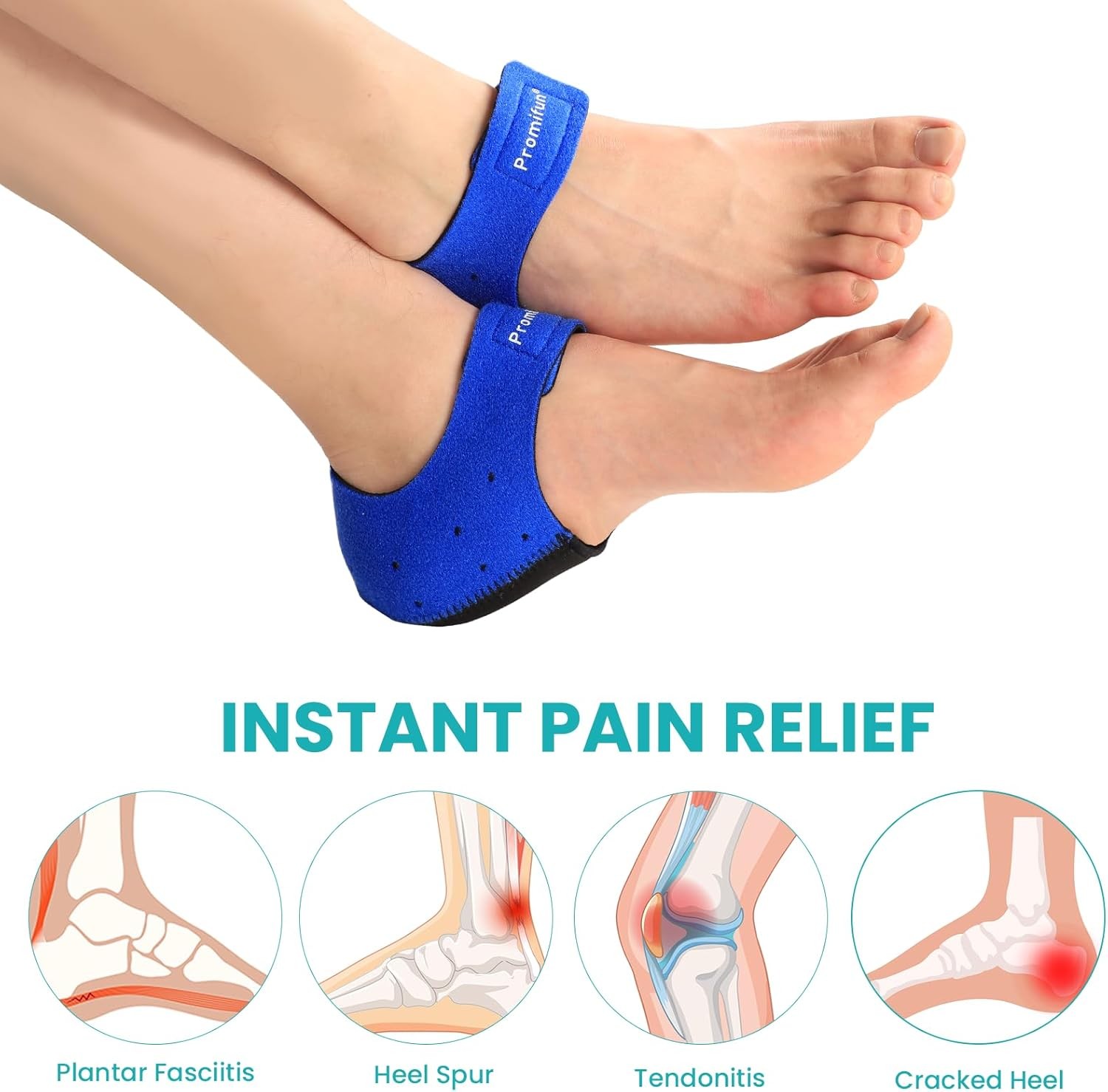 Plantar Fasciitis Heel Cup Protectors – Heel Cups for Heel Spur,Achilles Tend…