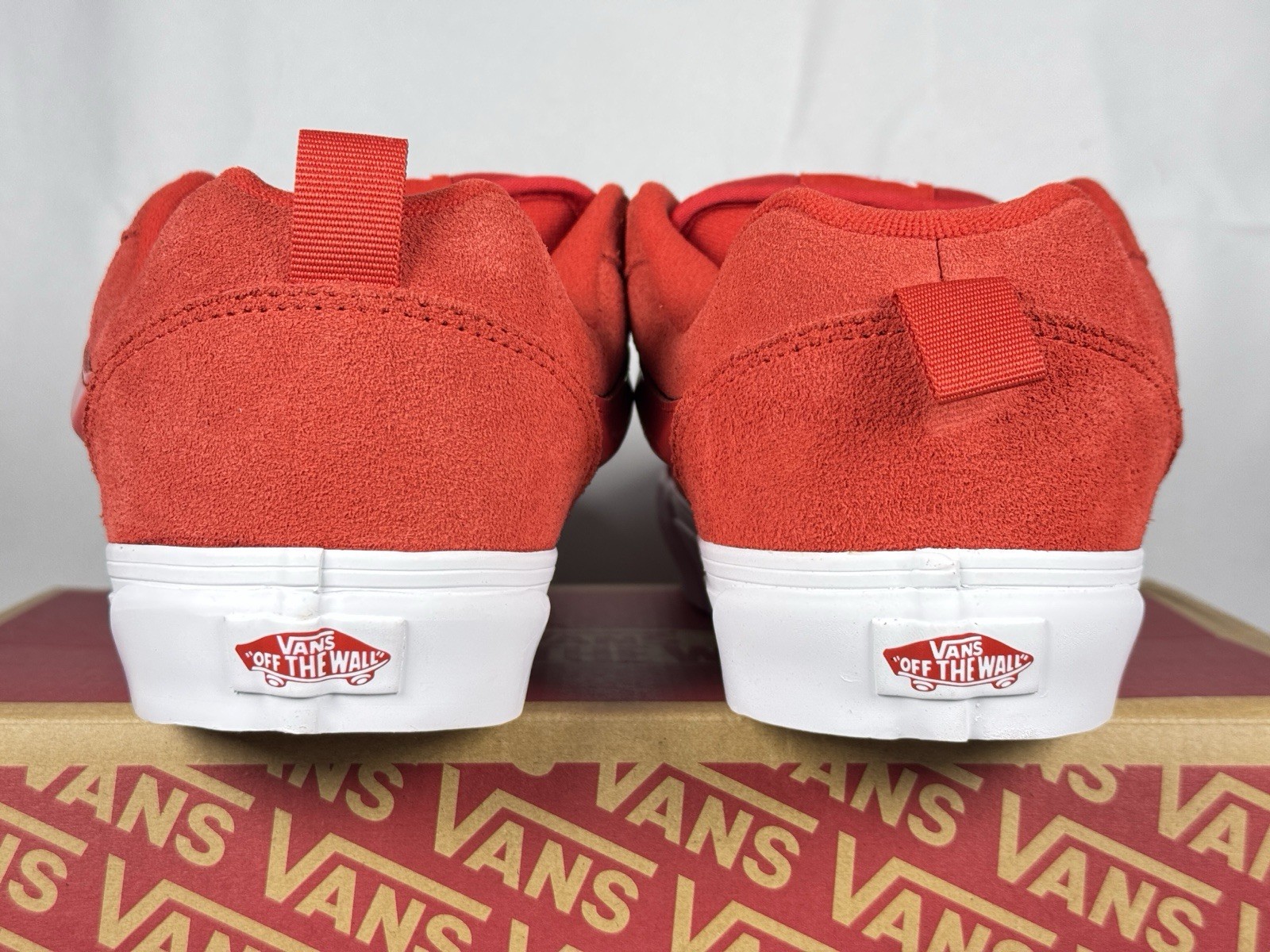 Vans Knu Skool Suede Patent Racing Red White Men’s Size 8,5 VN000EE6IZQ