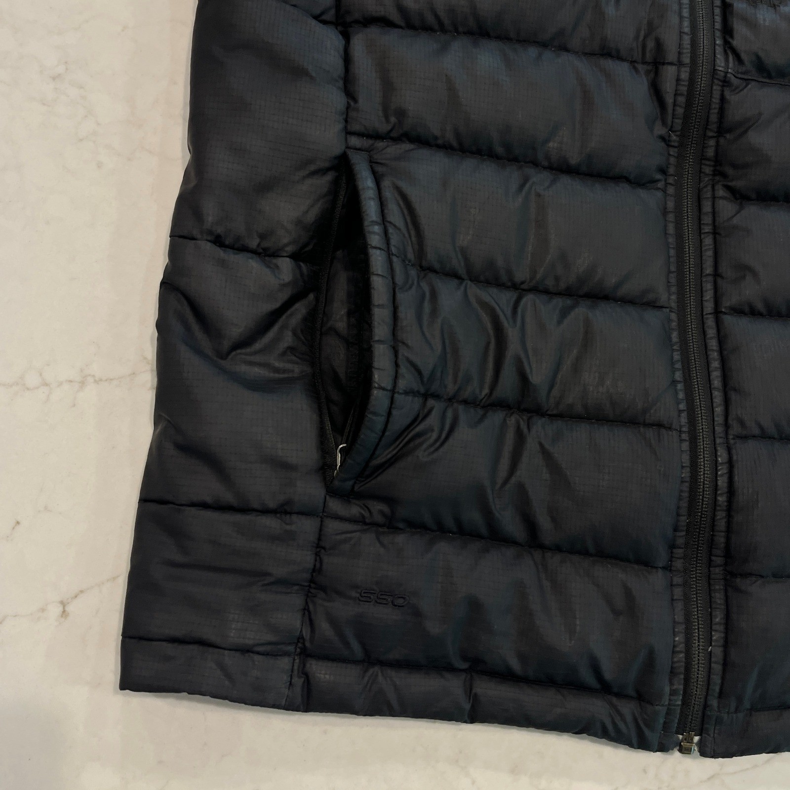 North Face 550 Down Puffer Vest Black Mens Large Gorpcore Outdoor Hiking Travel