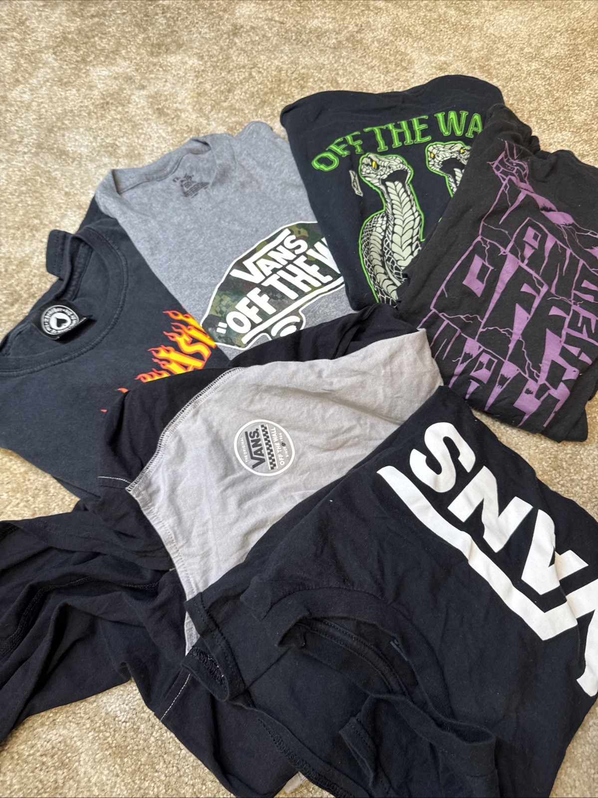 Vans Skate Thrasher Mag T-Shirt Youth Medium Black Lot of 6 Shirts