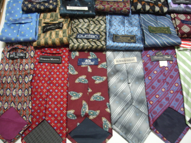 Men’s DESIGNER Silk Neck Ties Neckties Lot of 7 Woven Executive Stripes Paisley