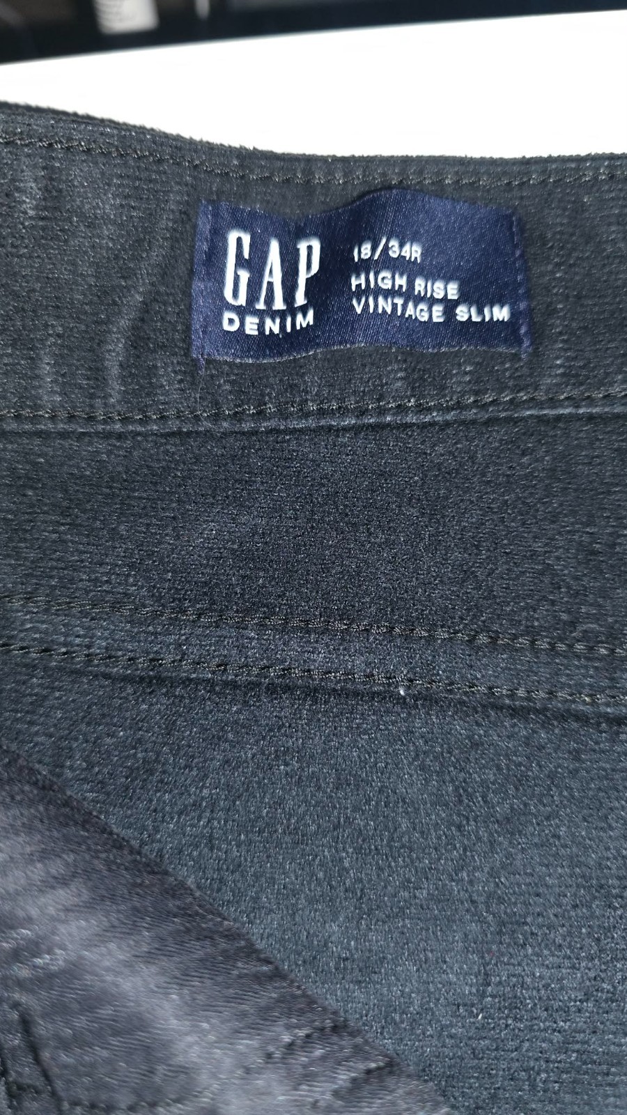GAP Denim – Black High Rise Vegan Leather Vintage Slim Pants
