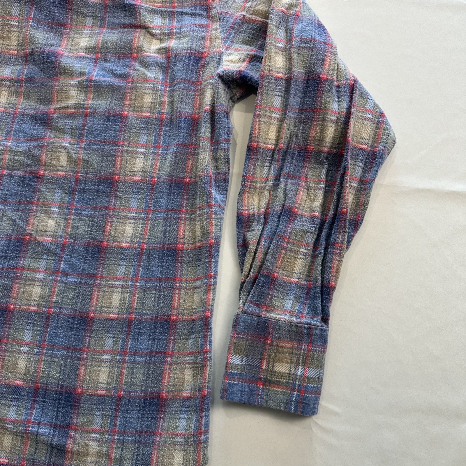 VTG Plainsman Pearl Snap Long Sleeve Shirt Plaid Mens M Western Cowboy