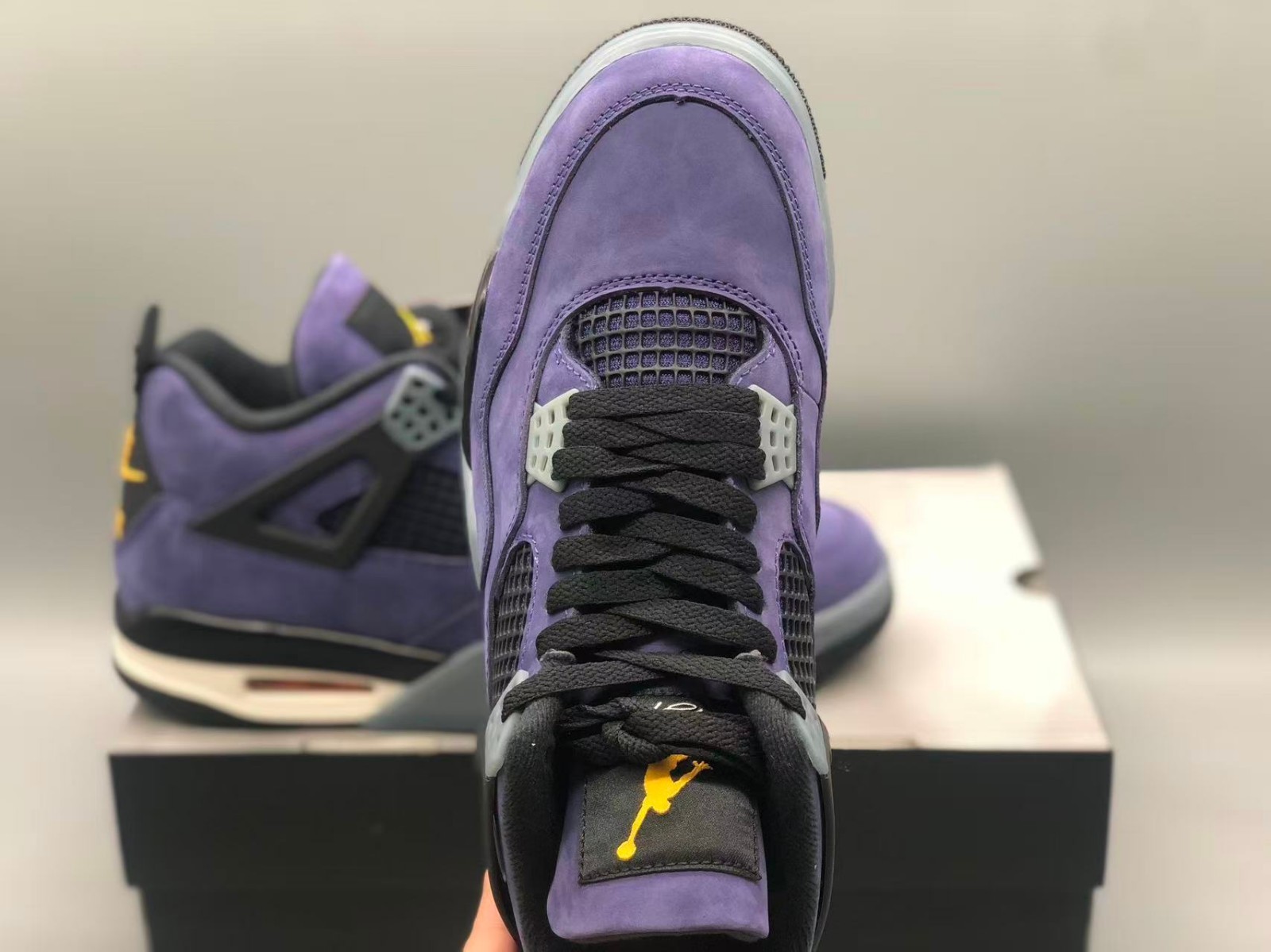 Jordan 4 Imperial Purple “Lakers” Retro Basketball Shoes Men’s Mid Top