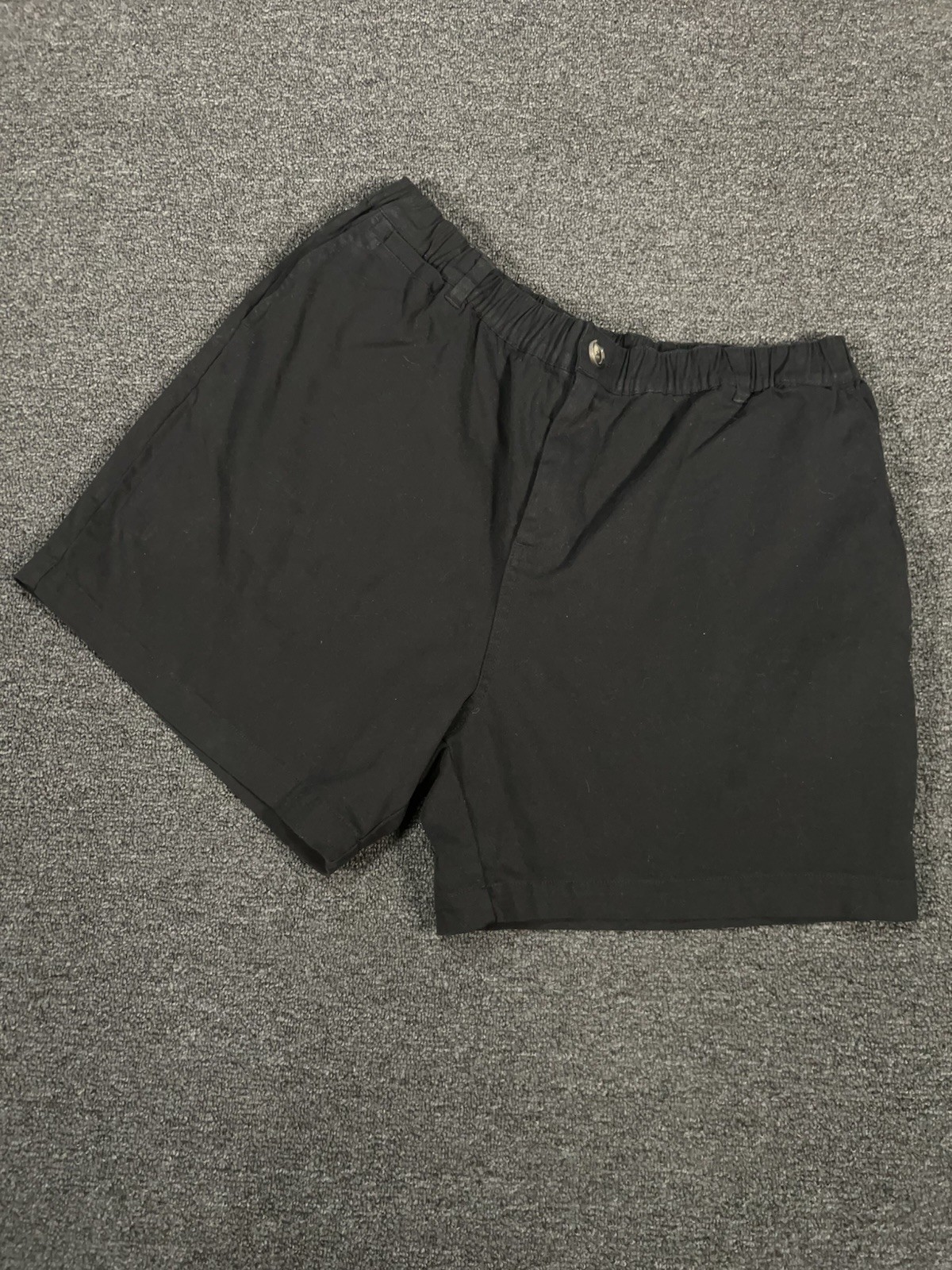 Cove USA Shorts Men 38 (Fits 32) 5” Chino Cotton Casual Elastic Waist Black