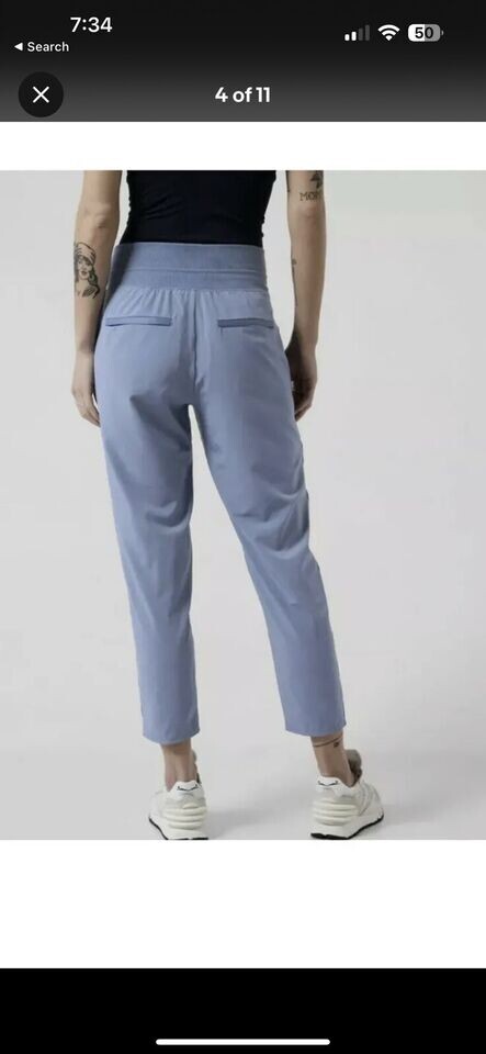 Athleta 18 Nolita Slim Tapered Crop Pant Walnut Brown #980400 Stretch