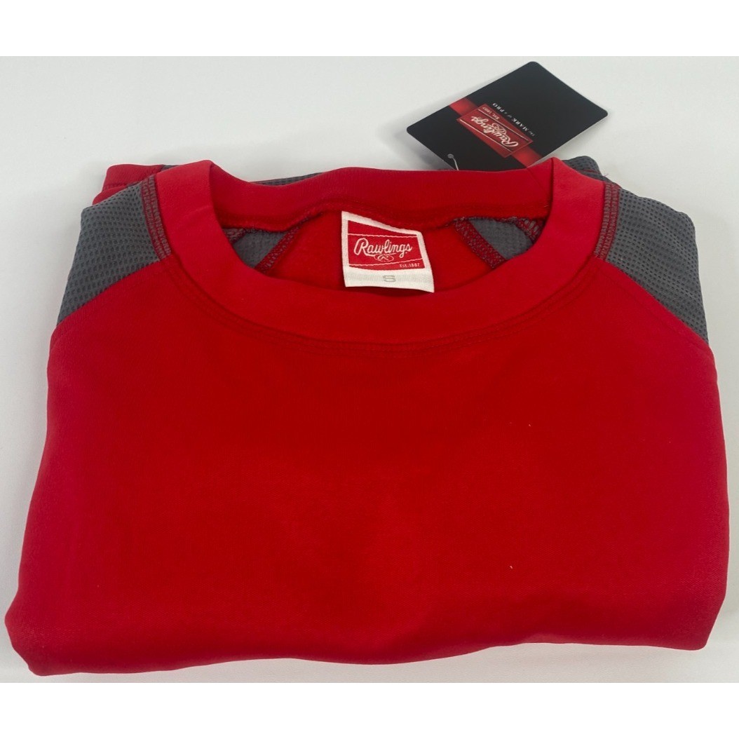 Rawlings Performance Fleece Pullover Mens Small Red NWT UDFP4-S-88 Baseball Top