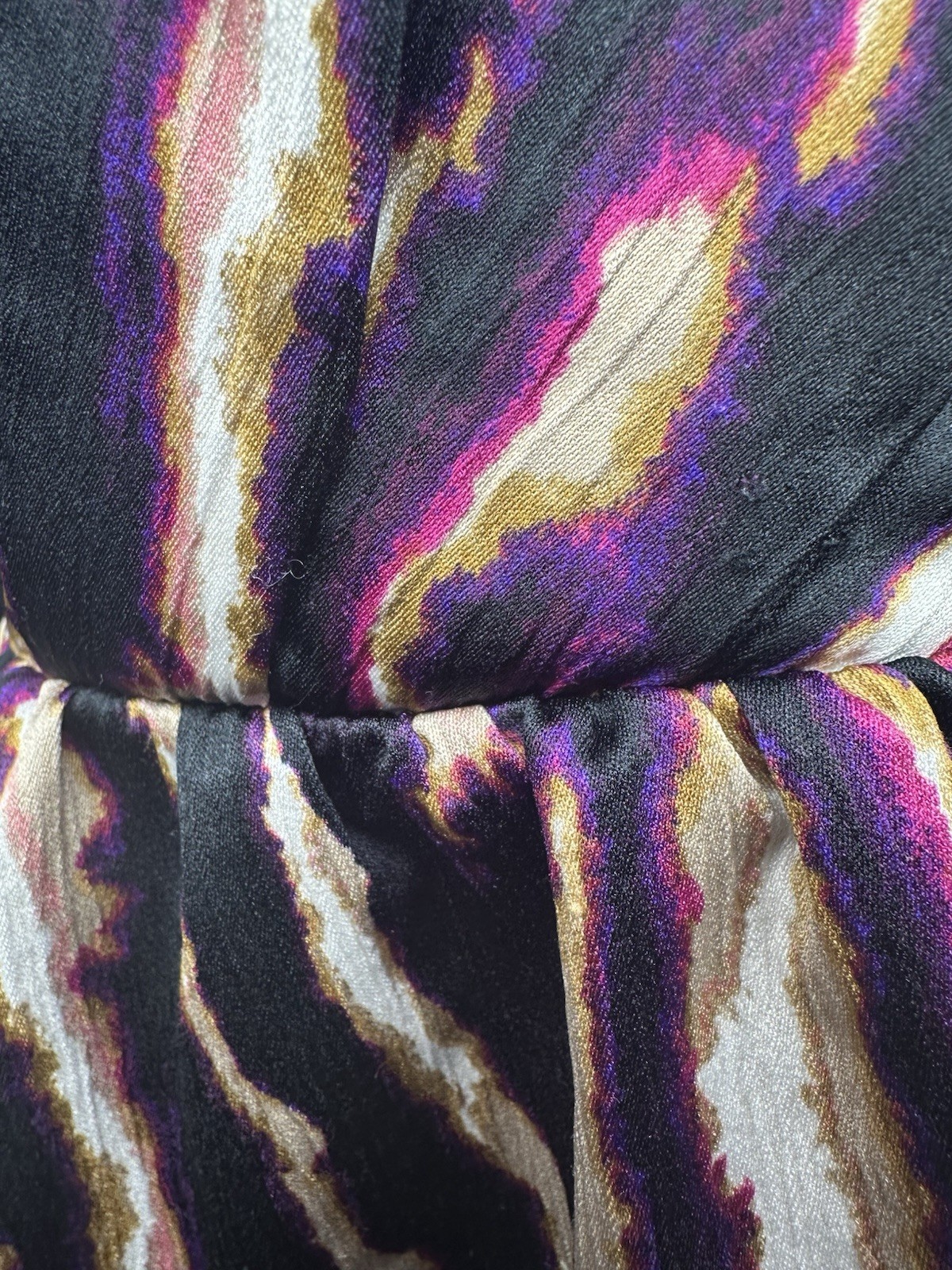 Sophia Vergara Blouse Top Drape Knot Women’s Size Small Animal Print Long Sleeve