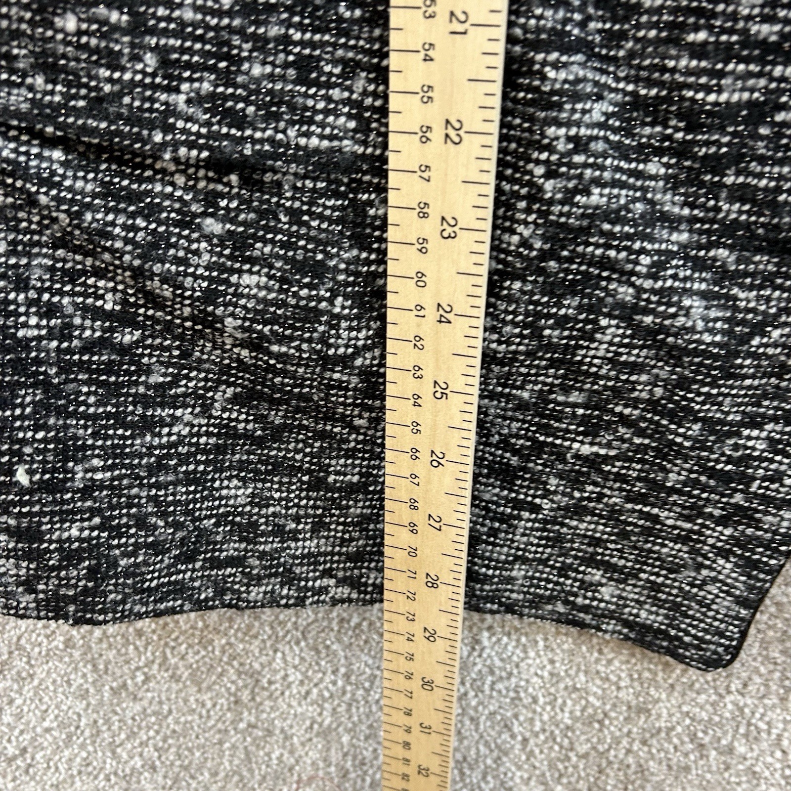 Dennis Basso Women’s Jacket Size 2X Black White Tweed Button Front Career
