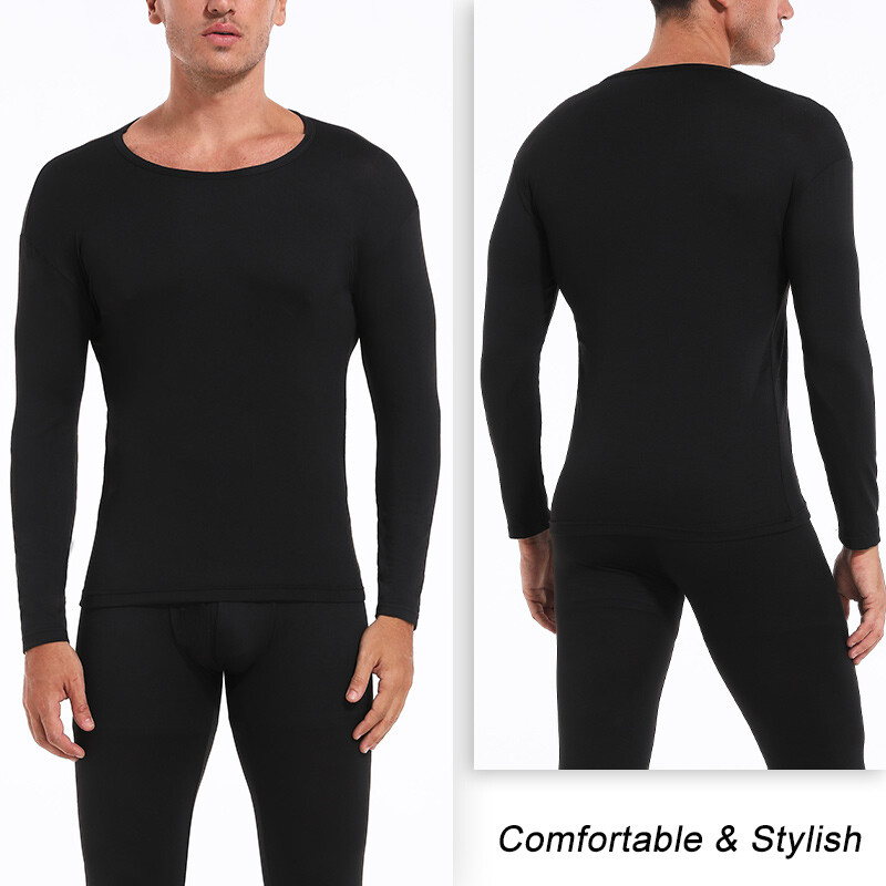 Men’s Thermal Underwear Set Ultra Soft Long Johns Set Base Layer Fleece Lined