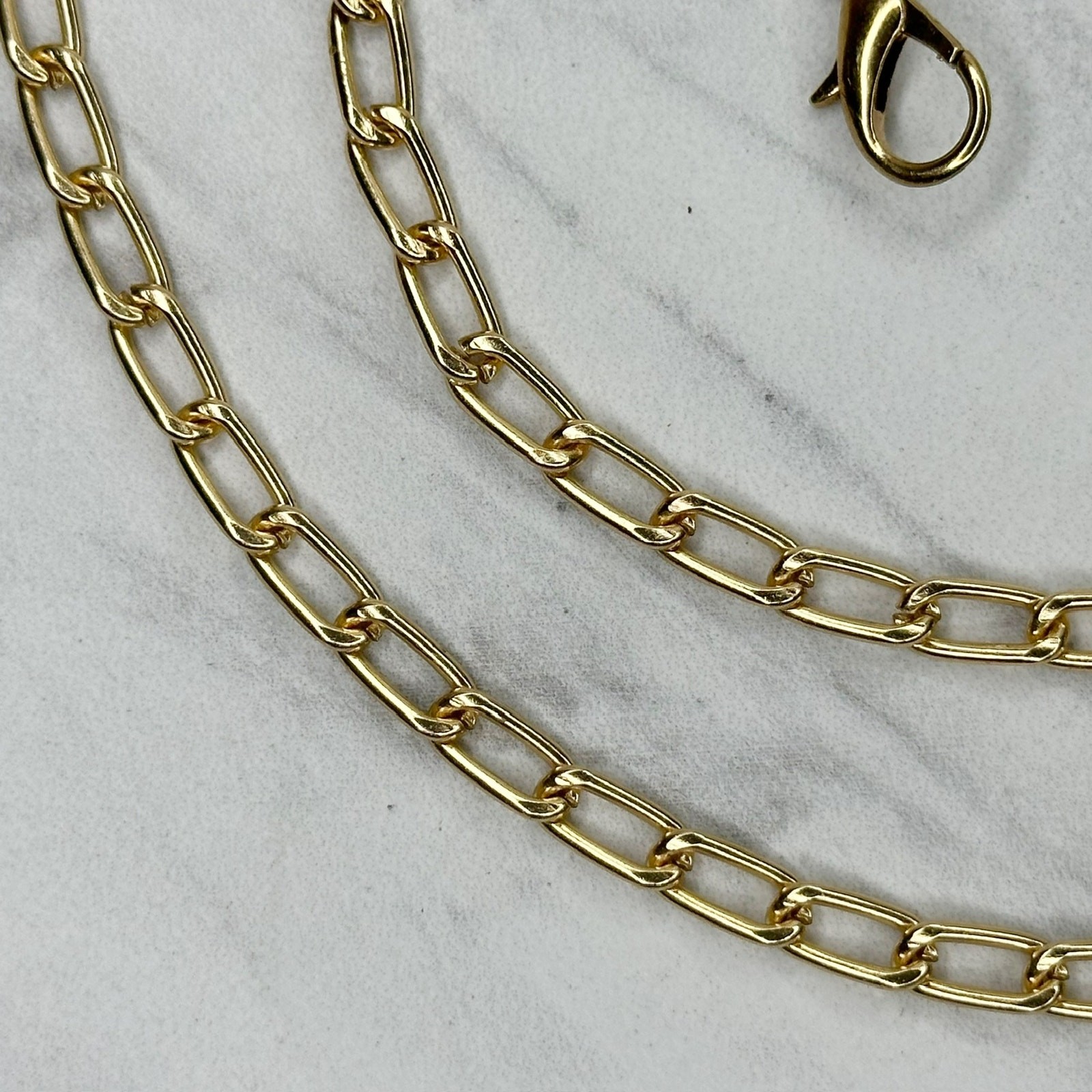 Gold Tone Chain Link Purse Handbag Bag Replacement Strap