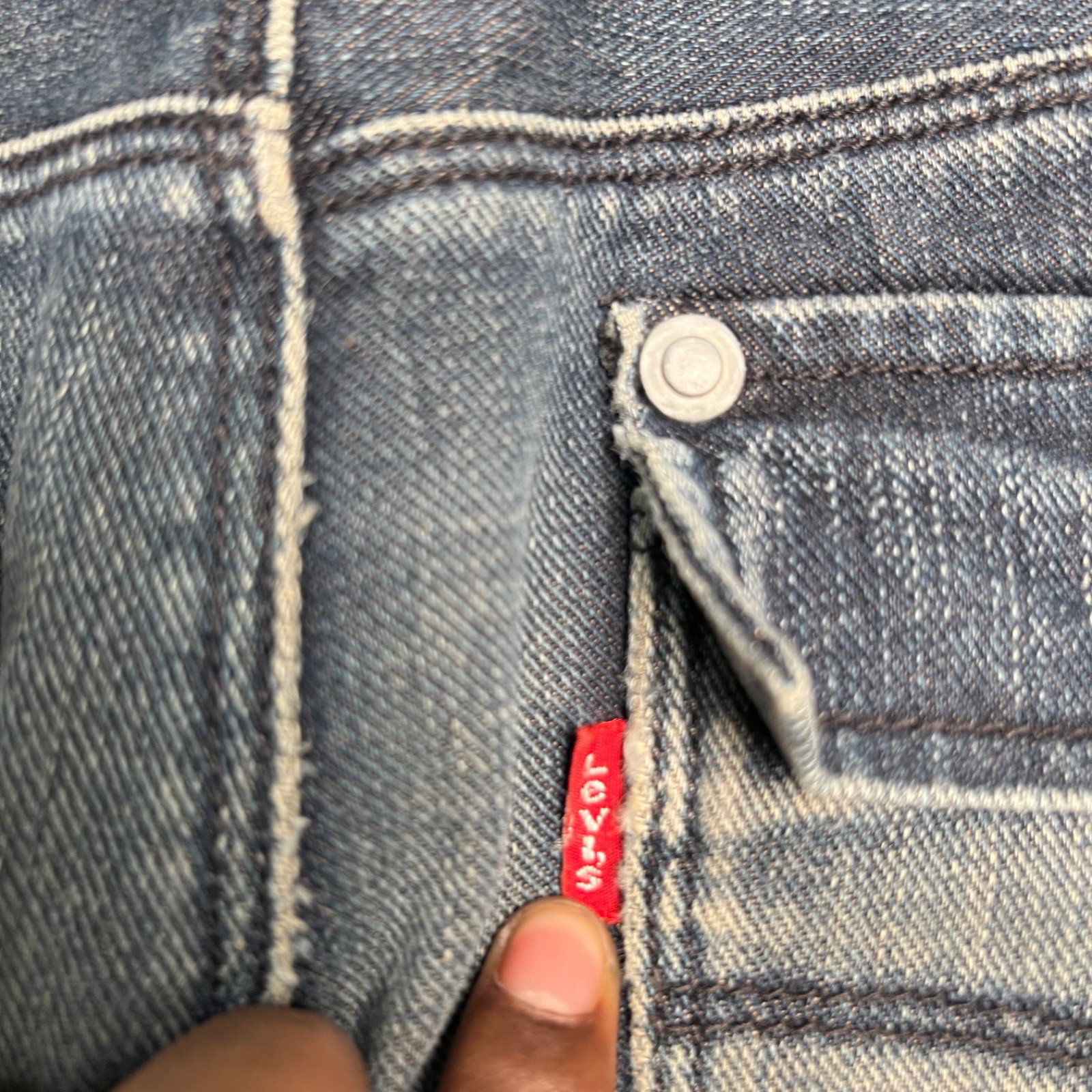 1999 Levi’s Engineered Jeans Straight Leg Twisted Seam Distressed Vintage 34×33