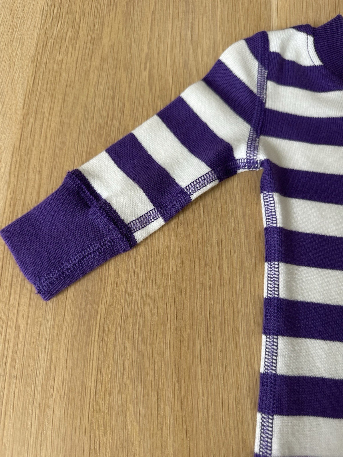 Hanna Andersson HannaJams Organic Cotton Striped Zip Sleeper One Piece 0-3 M NWT
