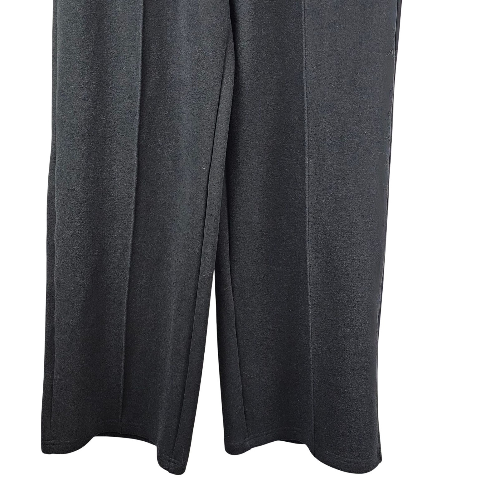 OGL Womens M Pant Black Straight Wide Leg Soft Minimalist Business Casual Office
