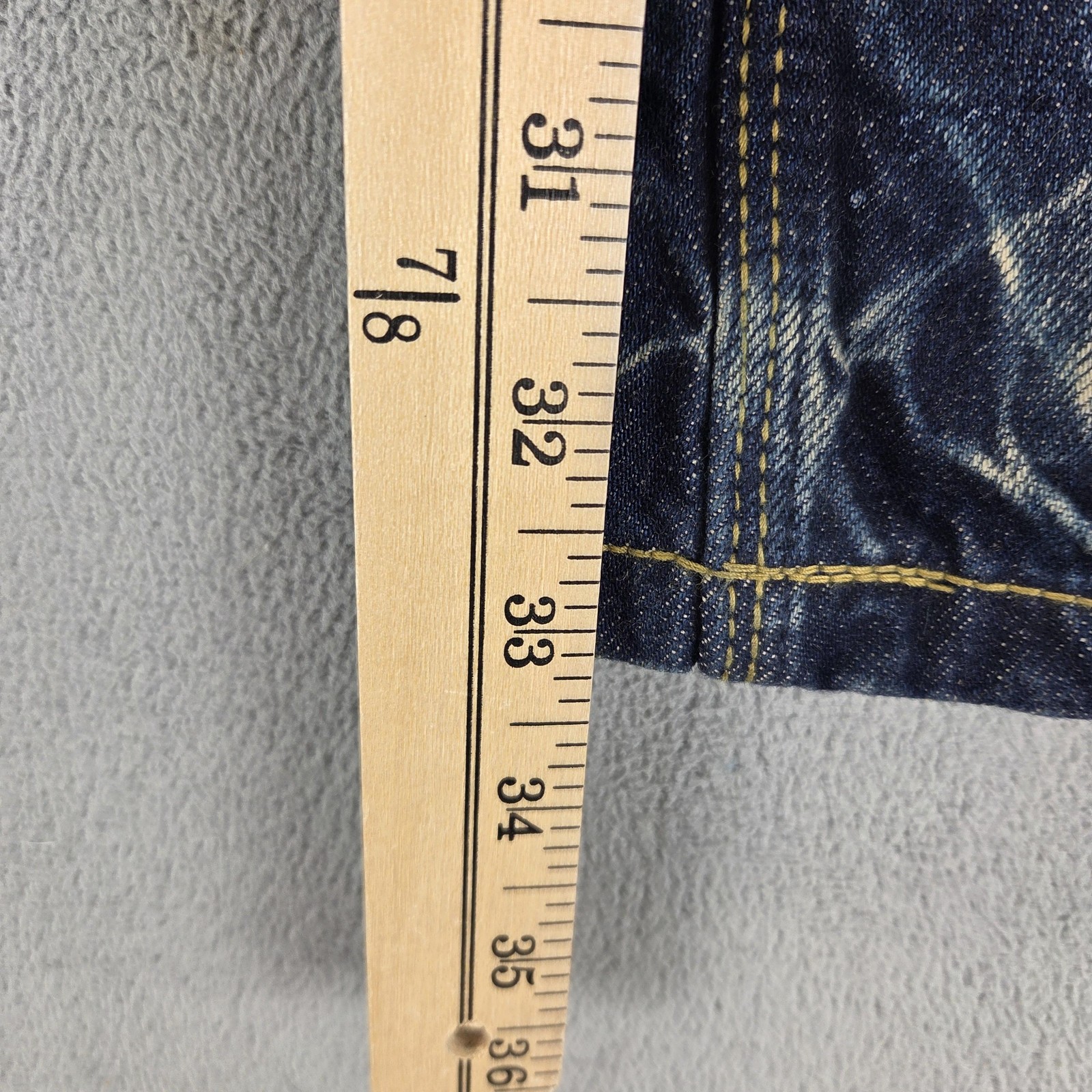Japanese Selvedge Jeans Honeycomb Whiskers Stacking Fades Low Rise Fits 29×32
