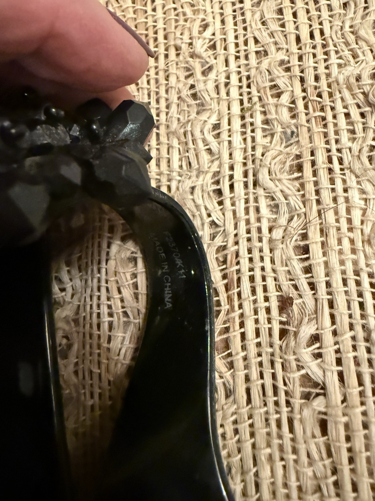 Coach Hilda jelly sandals Black floral beaded accent Great condition! Size 7