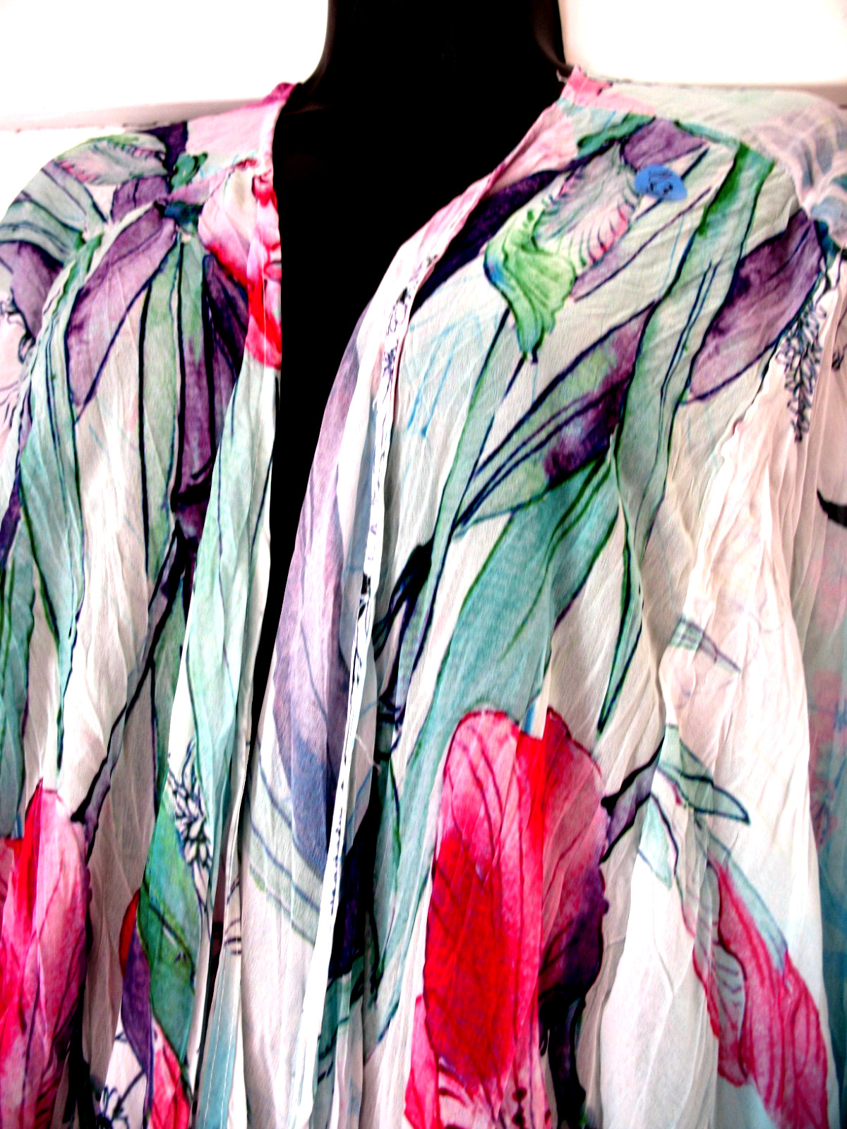 Avenue Brand Shirt Dress Maxi Fushia, Green, Pink Duster Size 30/32