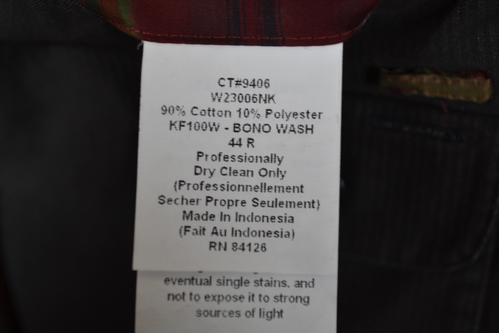 KROON Mens Brown Cotton Blend Classic Fit Sport Coat Suit Jacket SIZE 44R