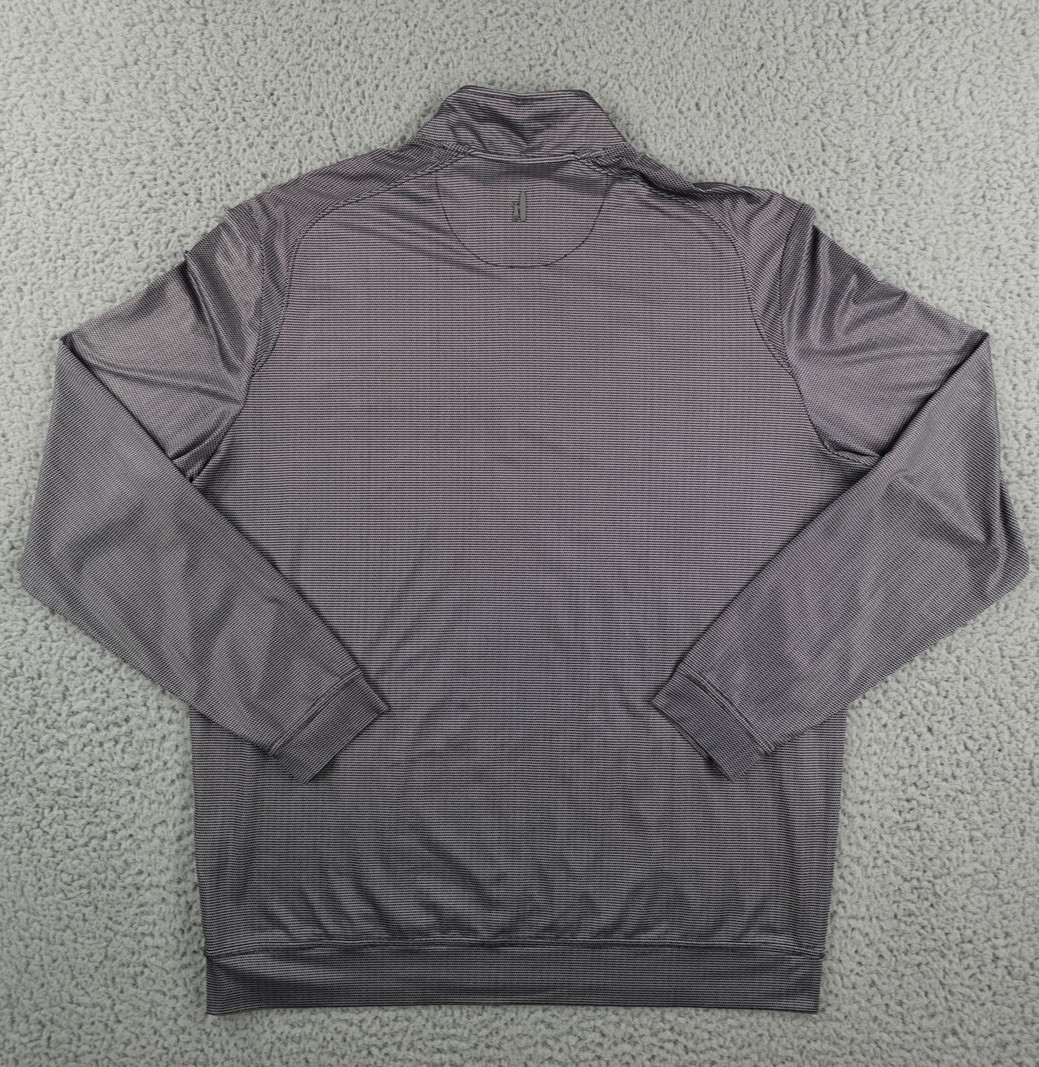 Johnnie-O Pullover Mens Large Black 1/4 Zip Geometric Golf Performance Jersey