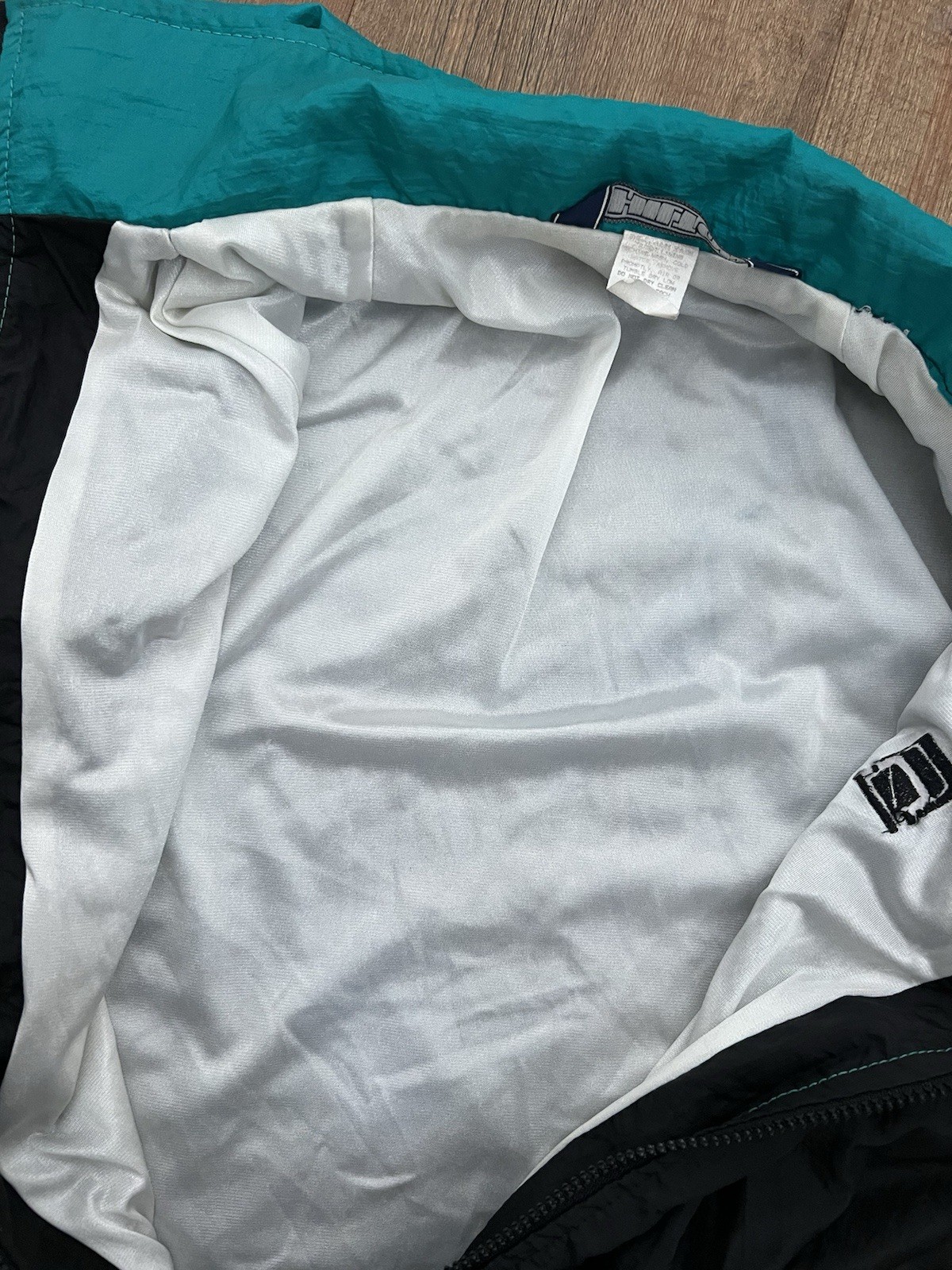 VTG 80s 90s Colorblock Two Tone Hilton Athletic Windbreaker Black Full Zip M