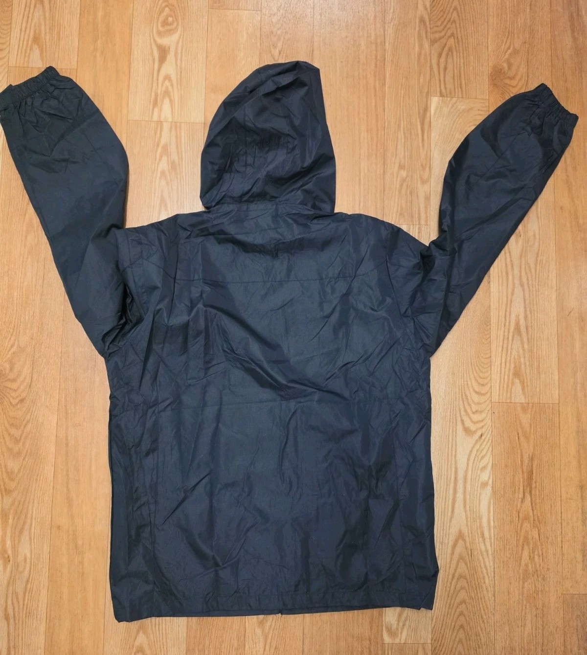 Stone Island Black Hooded Zip Down Jacket Size Large